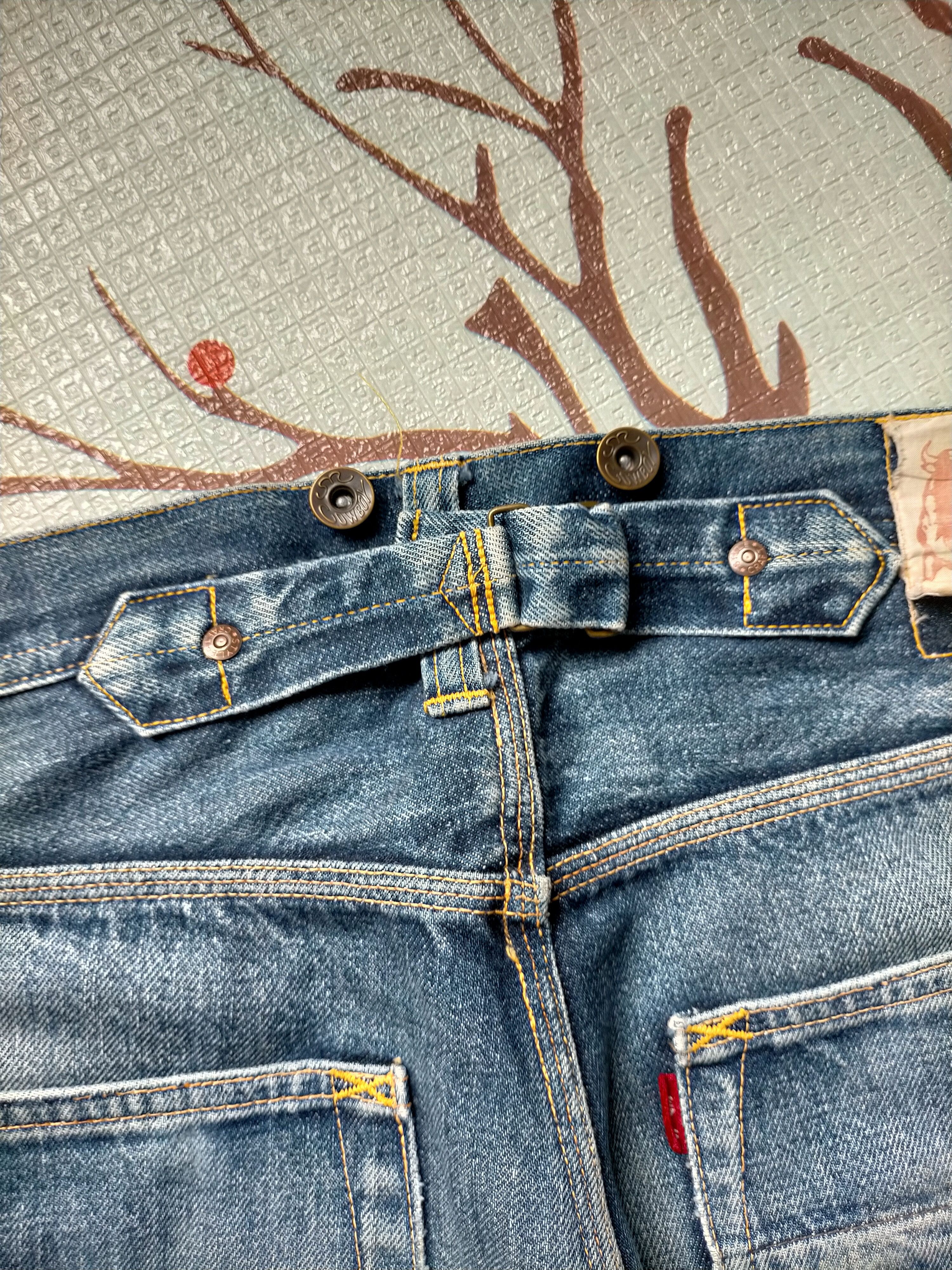 Evisu Vintage Evis Cowboy Japan Selvedge Buckleback Jeans Size US 31 - 18 Thumbnail
