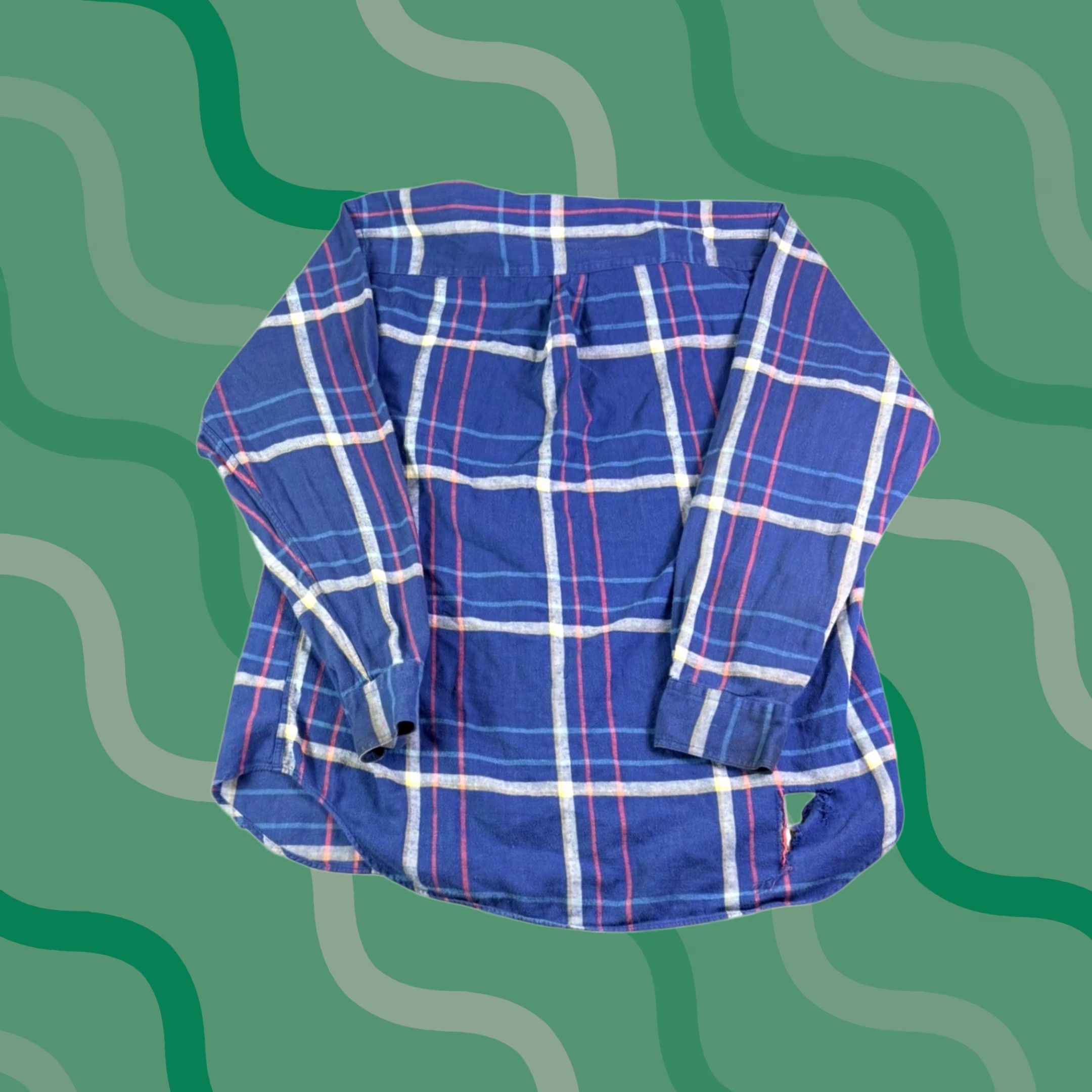 Ralph Lauren VINTAGE Chaps Ralph Lauren Blue Plaid Flannel Shirt XL Long Sleeve Distressed Shirt Size US XL / EU 56 / 4 - 1 Thumbnail