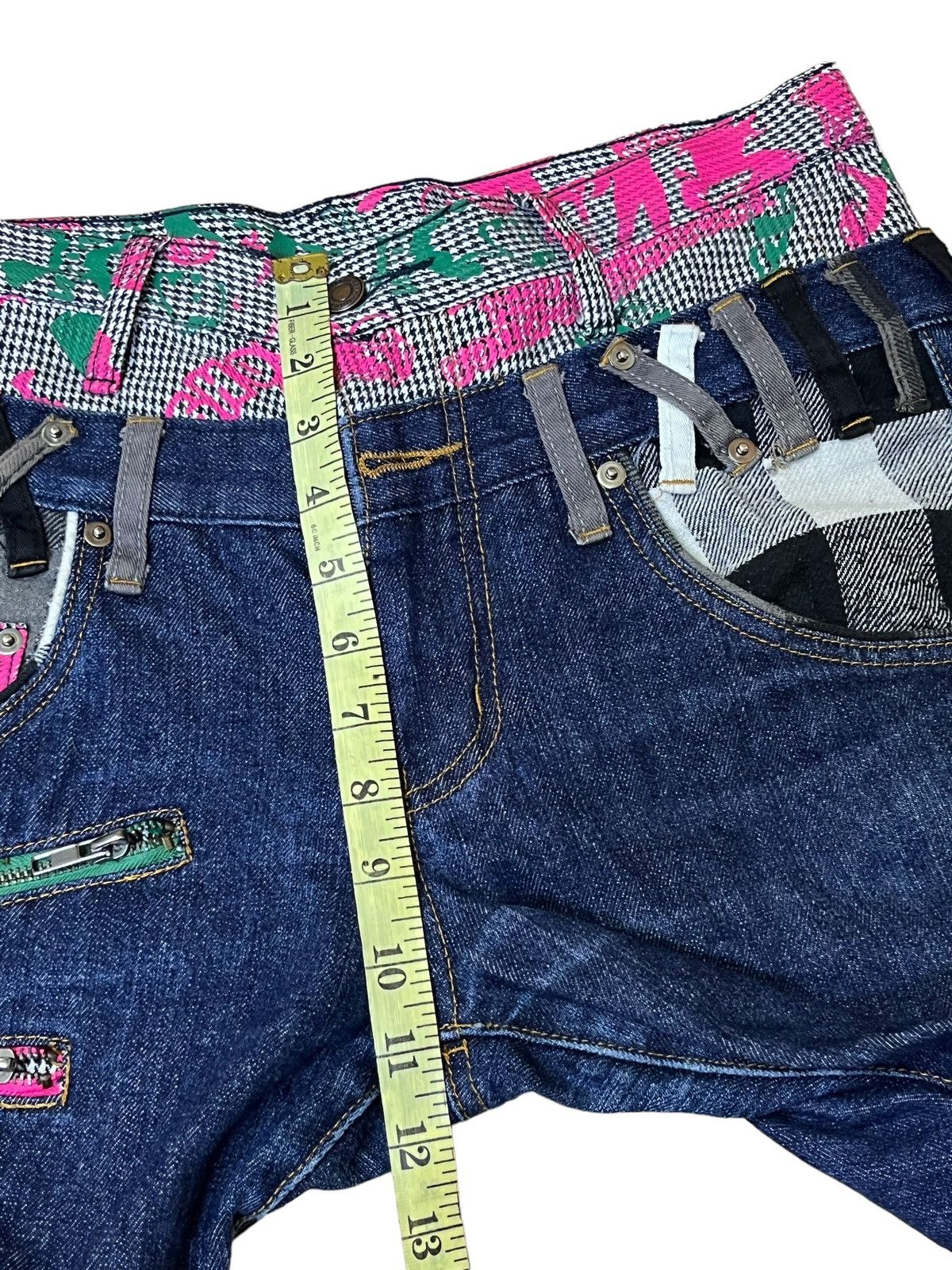 Japanese Brand ARCHIVE JAPANESE “UP START BREATHMINT” DOUBLE WAIST JEANS Size US 32 / EU 48 - 19 Thumbnail