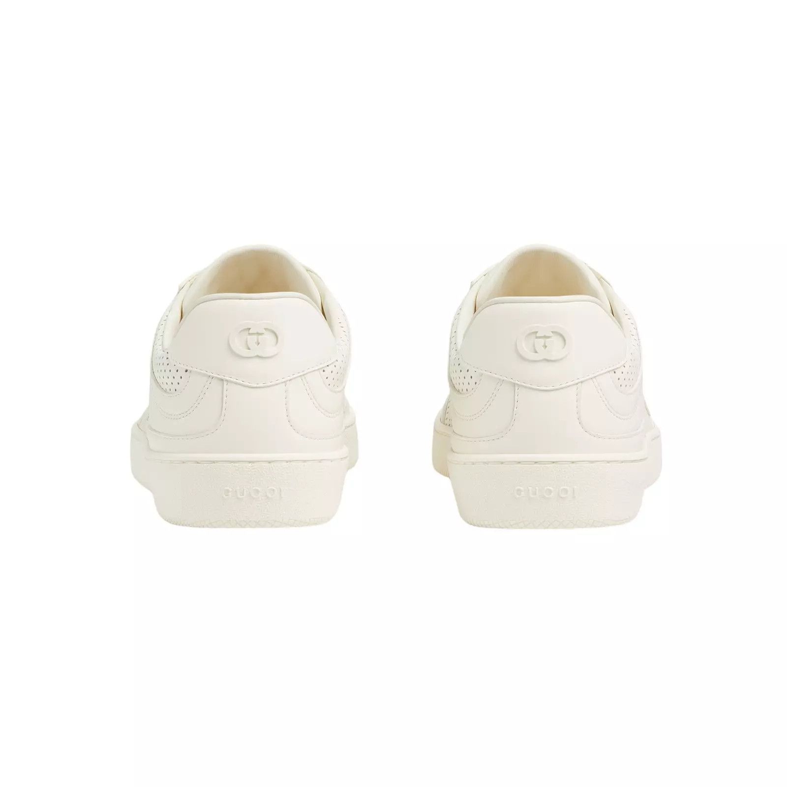 Gucci GUCCI Interlocking G Men's White Leather Sneakers New Auth Size US 12.5 / EU 45-46 - 3 Thumbnail