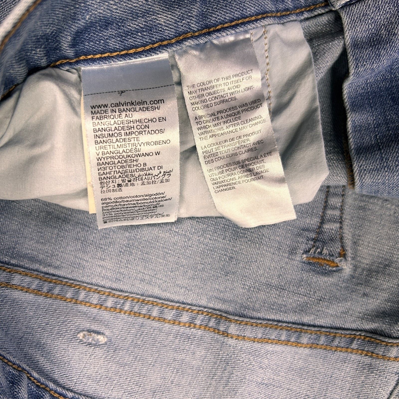 Calvin Klein Calvin Klein Straight Jeans Mens 40x32 Blue Denim Cotton Size US 40 / EU 56 - 7 Thumbnail