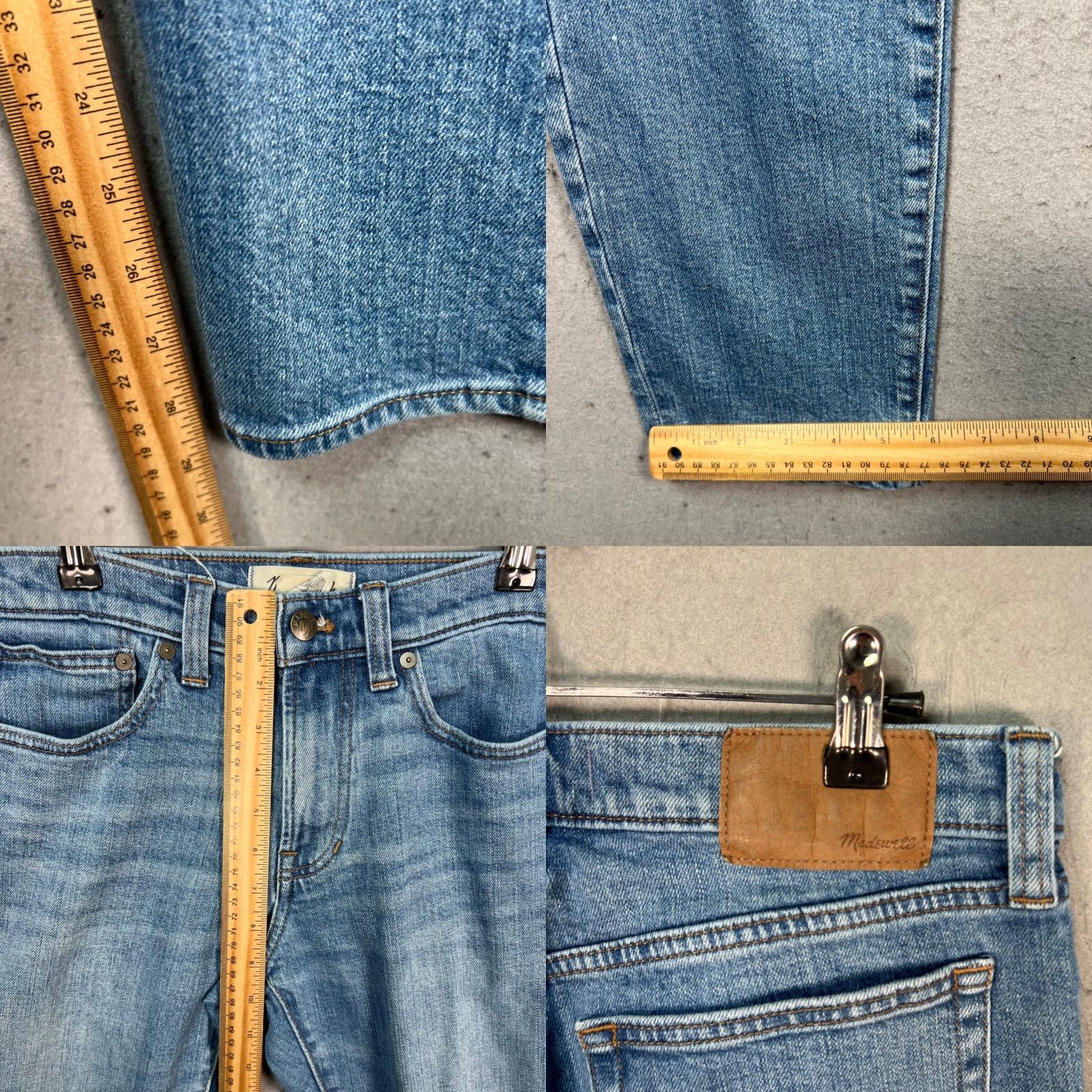 Madewell Madewell Jeans Slim 29x30 Light Wash Denim 5-Pocket Regular Women’s Straight Jeans Size 29" - 8 Thumbnail