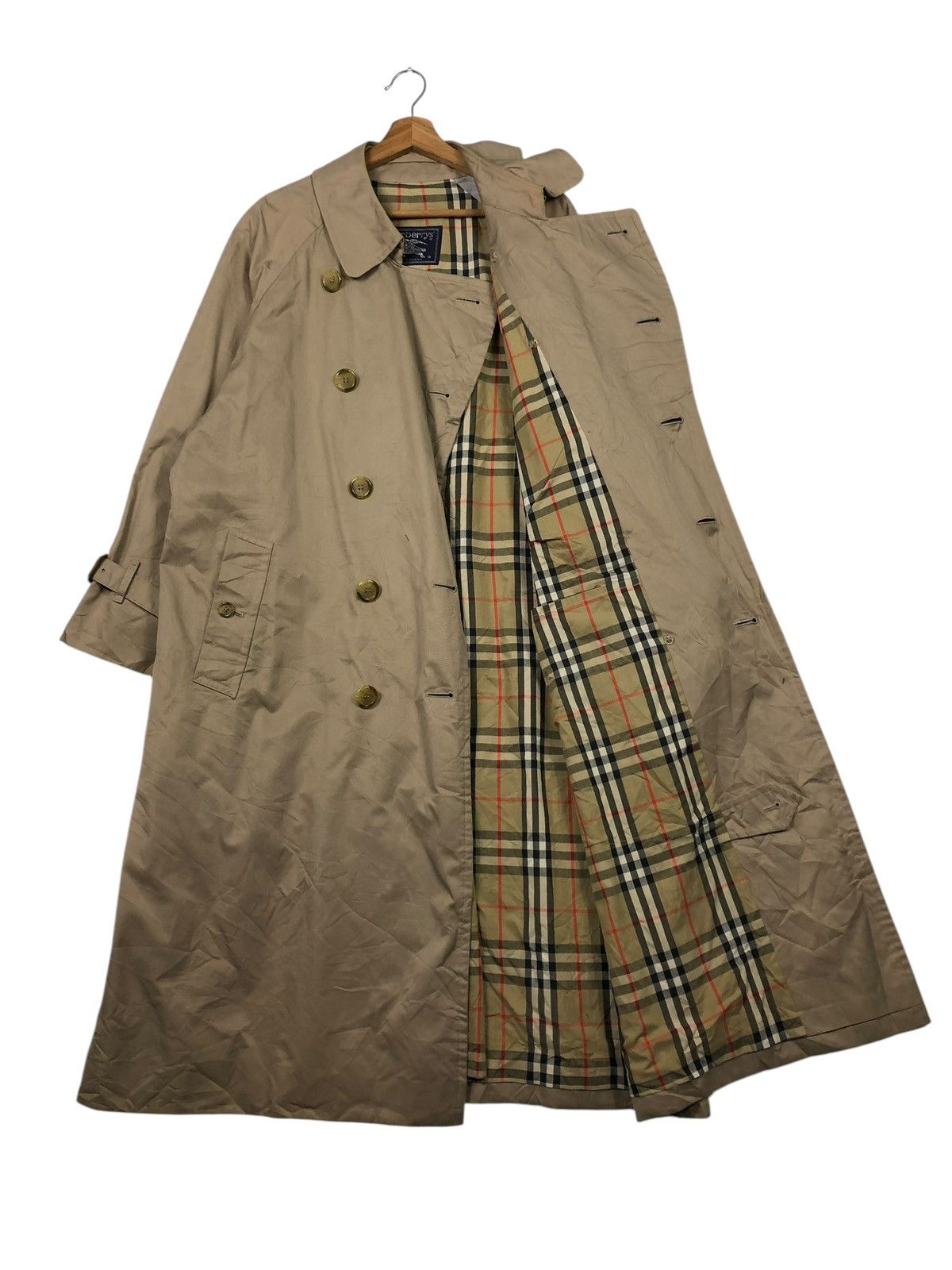 Burberry 🔥VINTAGE LONG JACKET TRENCH COAT BURBERRYS NOVA CHECK Size US M / EU 48-50 / 2 - 1 Thumbnail