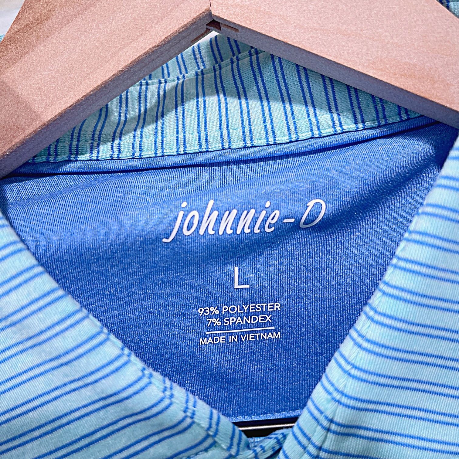 johnnie-O JOHNNIE O Striped Golf Polo Whirlwind Golf Club Mens Large Size US L / EU 52-54 / 3 - 6 Thumbnail