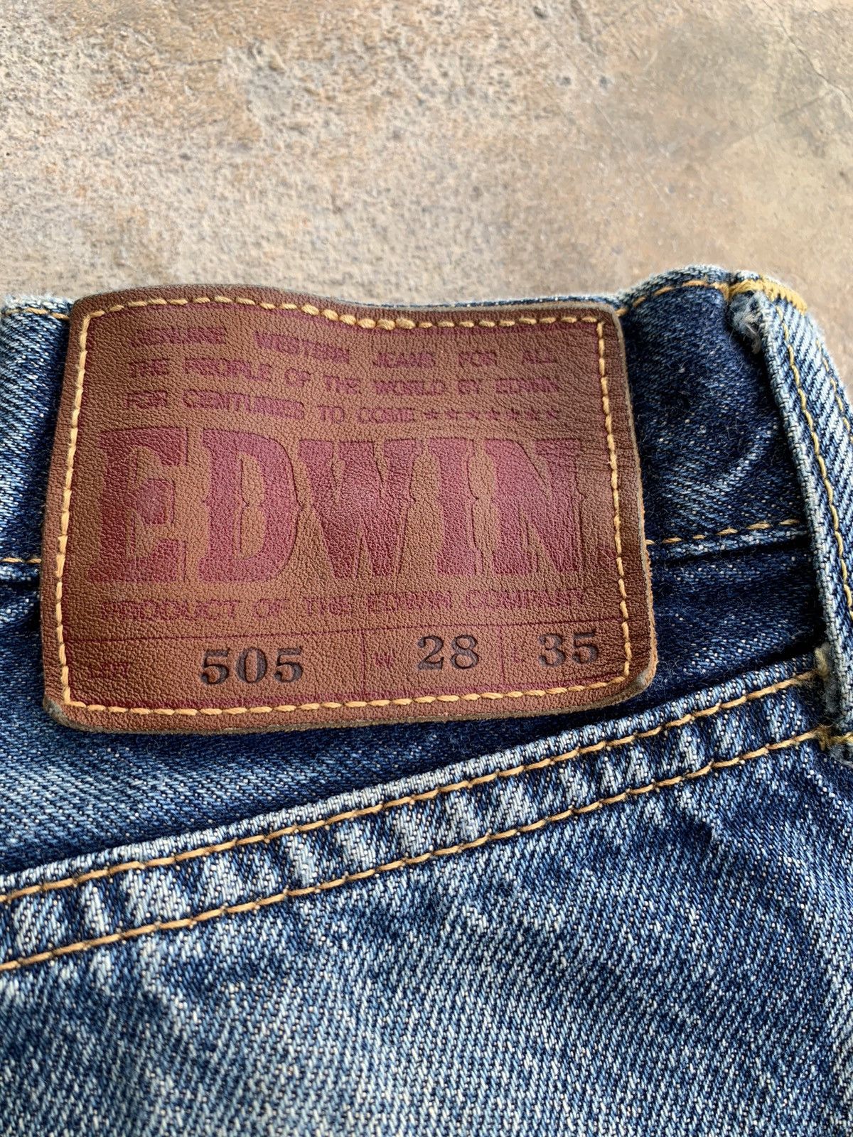 Edwin × Japanese Brand Vintage Edwin 505 Baggy Redline Selvedge Distressed Denim Size US 27 - 6 Thumbnail