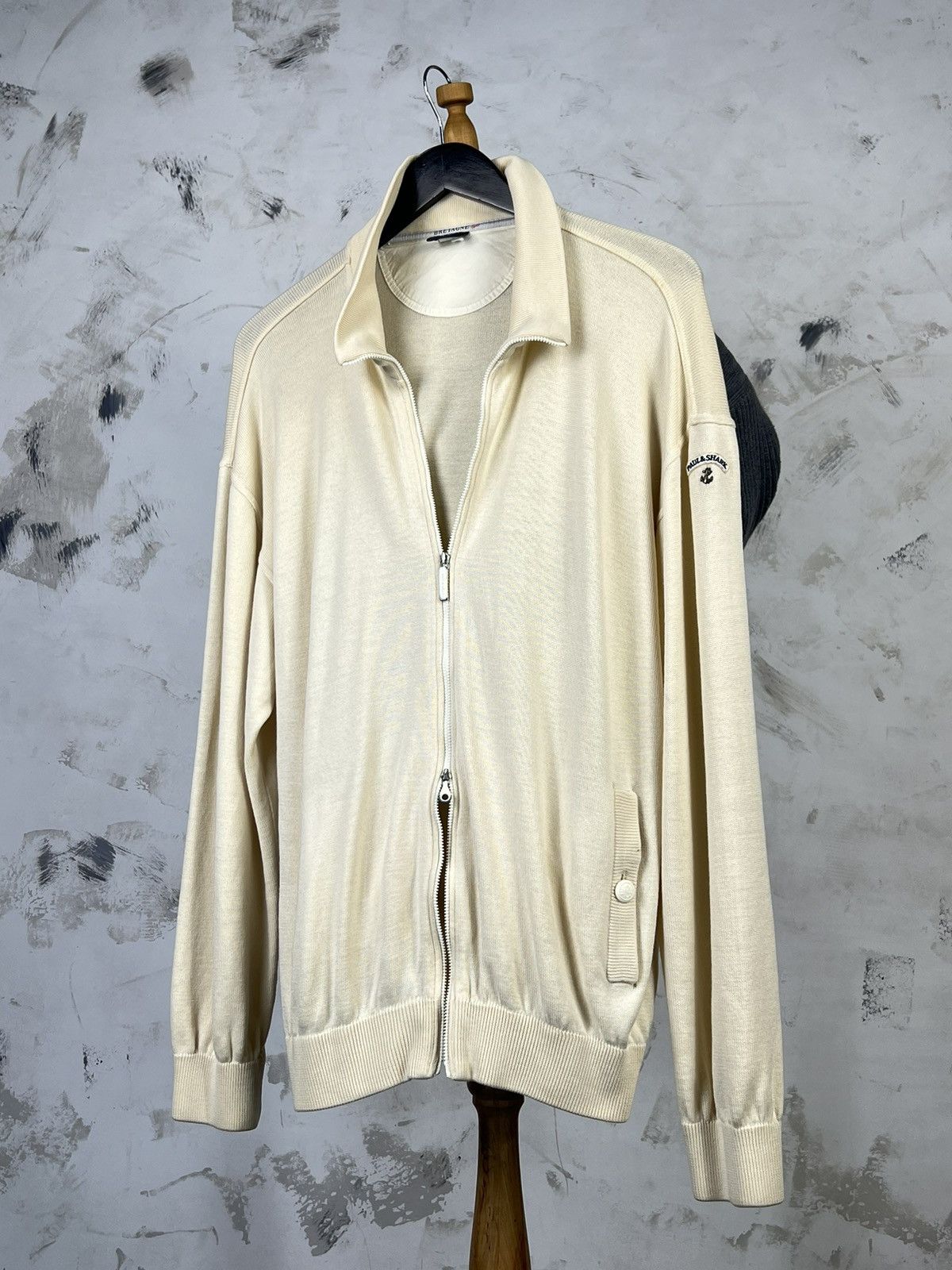 Paul & Shark Yachting Zip Cardigan Knit Sweater Size L