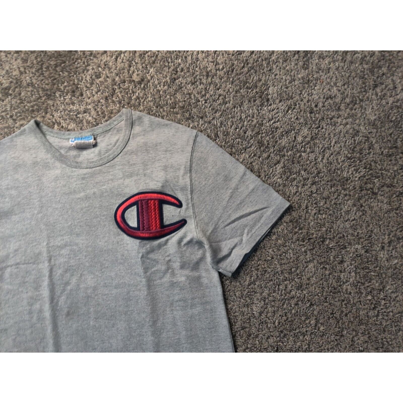 Champion Champion Shirt Adult Mens Small Gray Red Embroidered Logo Size US S / EU 44-46 / 1 - 5 Thumbnail