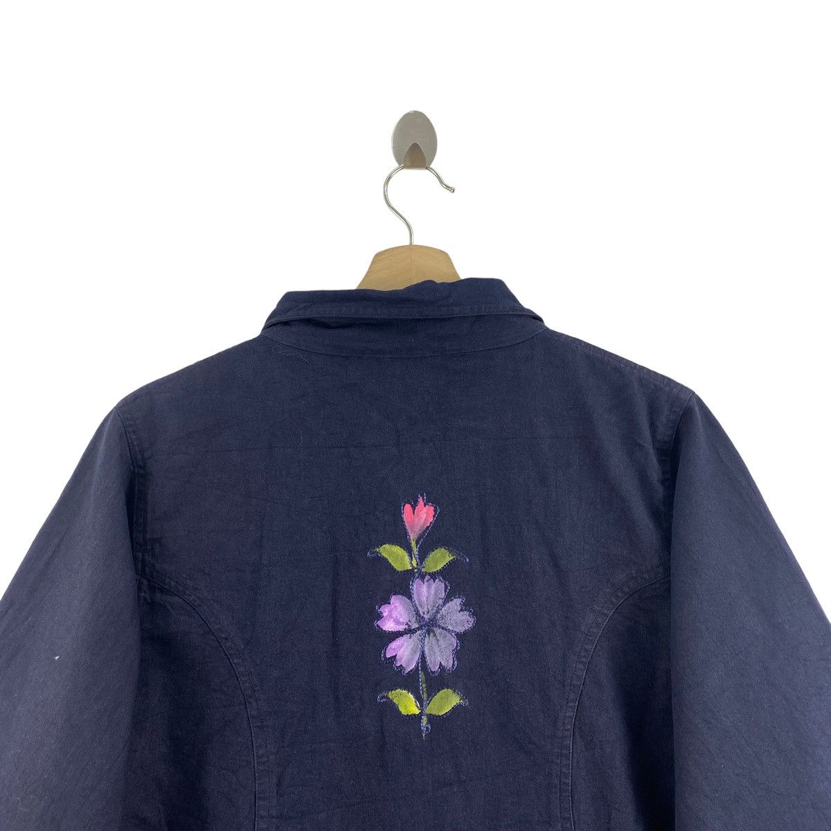 Other MÍMÍ COLLECTION Floral Edges Print Oversize Navy Parka Size M / US 6-8 / IT 42-44 - 4 Thumbnail