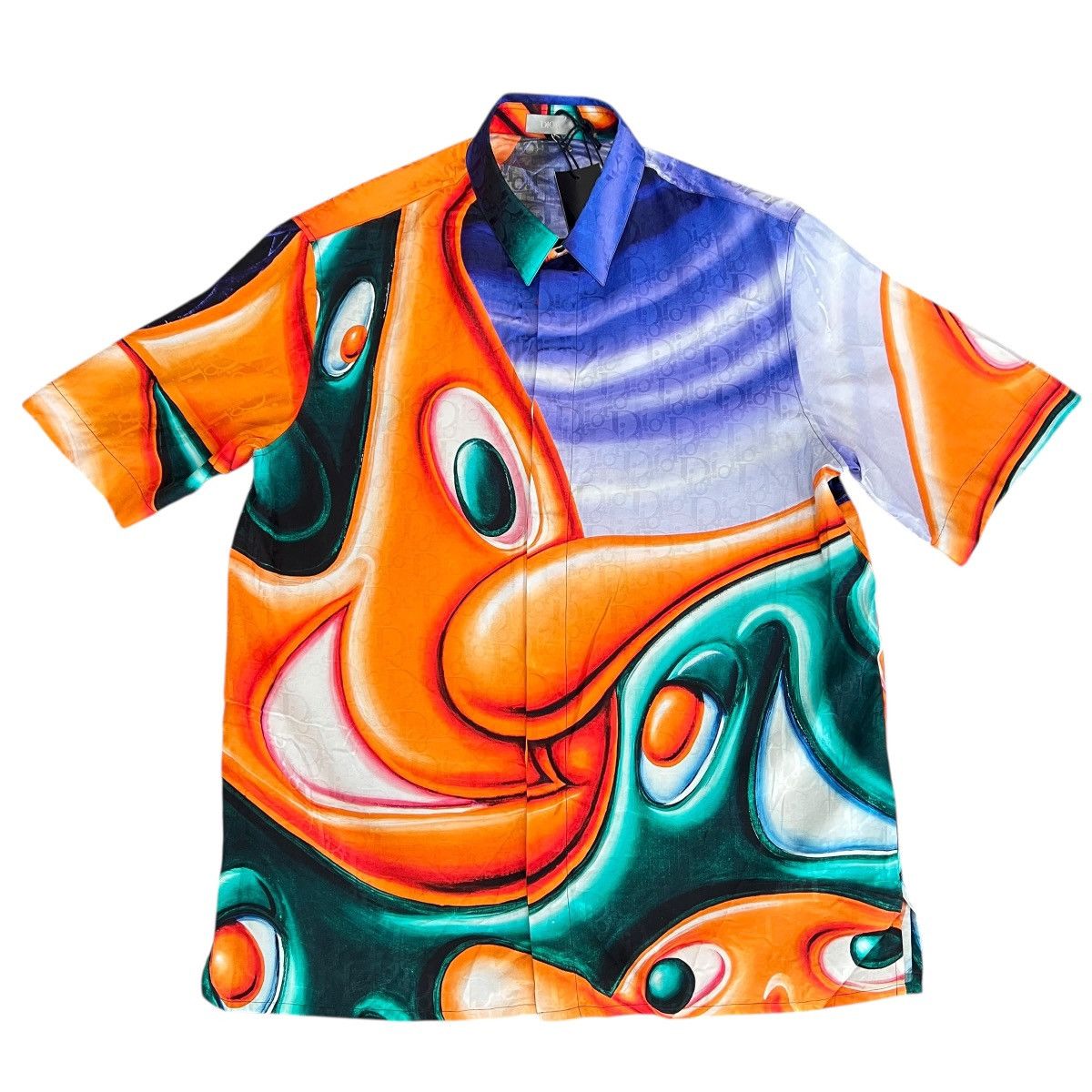 Dior DIOR 2021 Pre-Fall Kenny Scharf Oblique Jacquard Silk Shirt Size US M / EU 48-50 / 2 - 1 Thumbnail