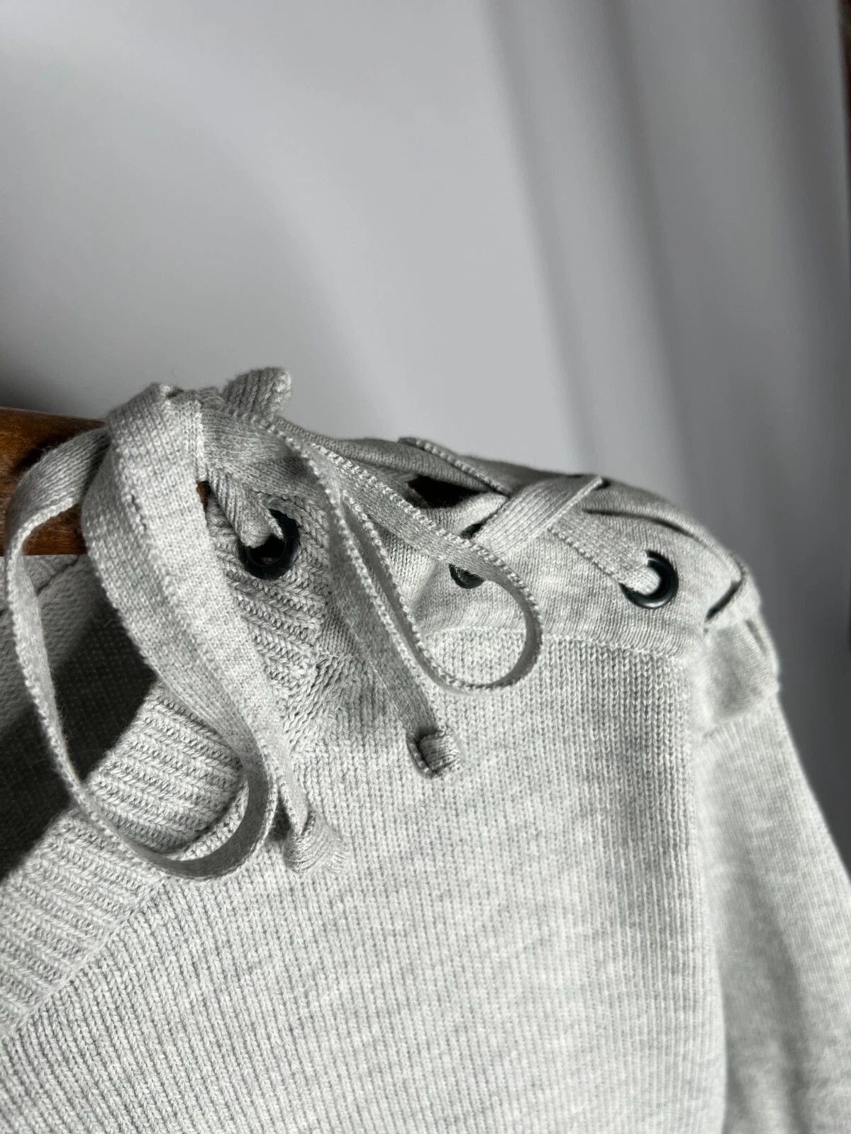 Allsaints ALLSAINTS Women's Light Gray Revo Lace Jumper Knit Size M / US 6-8 / IT 42-44 - 10 Thumbnail