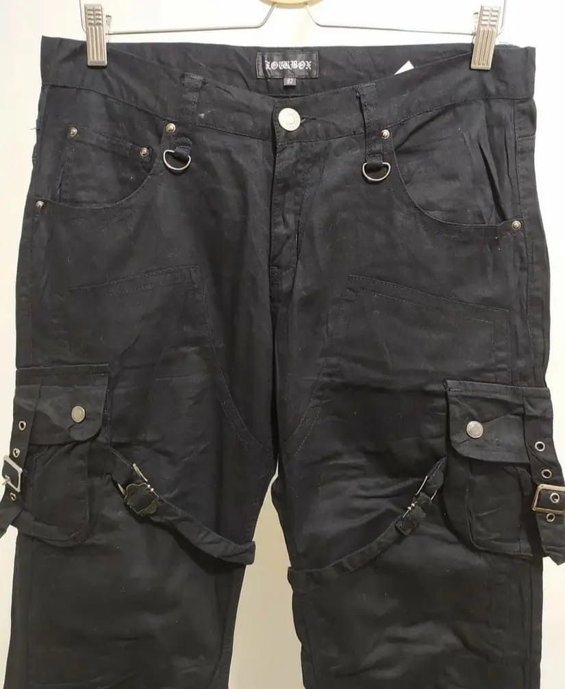 Japanese Brand LOWBOX Bondage Cargo Tactical Streetwear Pants Size US 32 / EU 48 - 2 Thumbnail