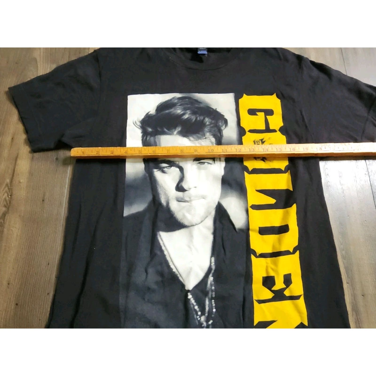 Tultex Mens M Tultex T-Shirt Short Sleeve Black Cotton 90s Hip Hop King Of Bachata Romeo Santos Golden Tour 2015 Mens Boys? Size US M / EU 48-50 / 2 - 4 Thumbnail
