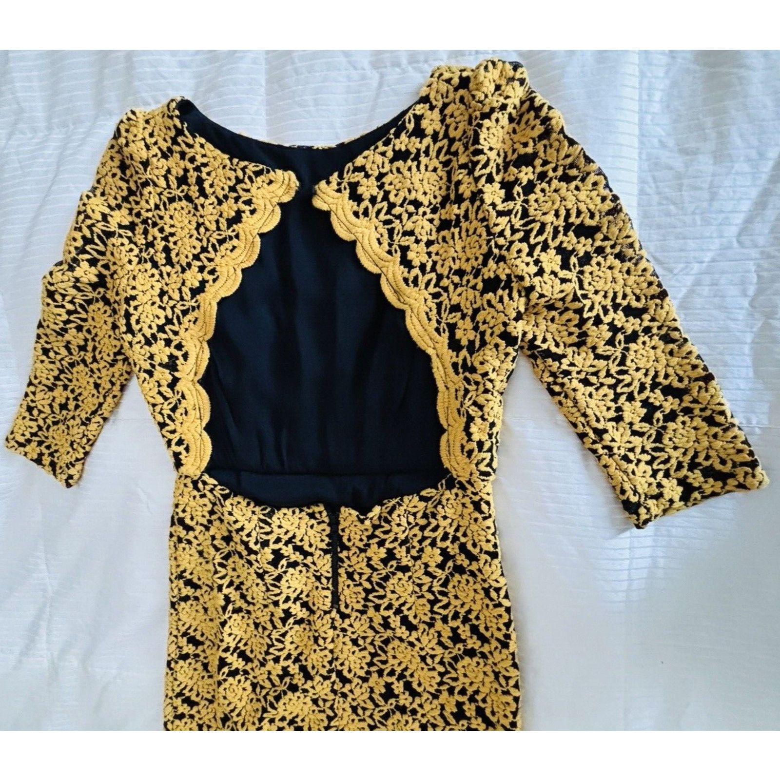 Alice + Olivia Alice + Olivia Bodycon Dress Sz. 4 Stretch Lace KeyholeBack Size S / US 4 / IT 40 - 3 Thumbnail