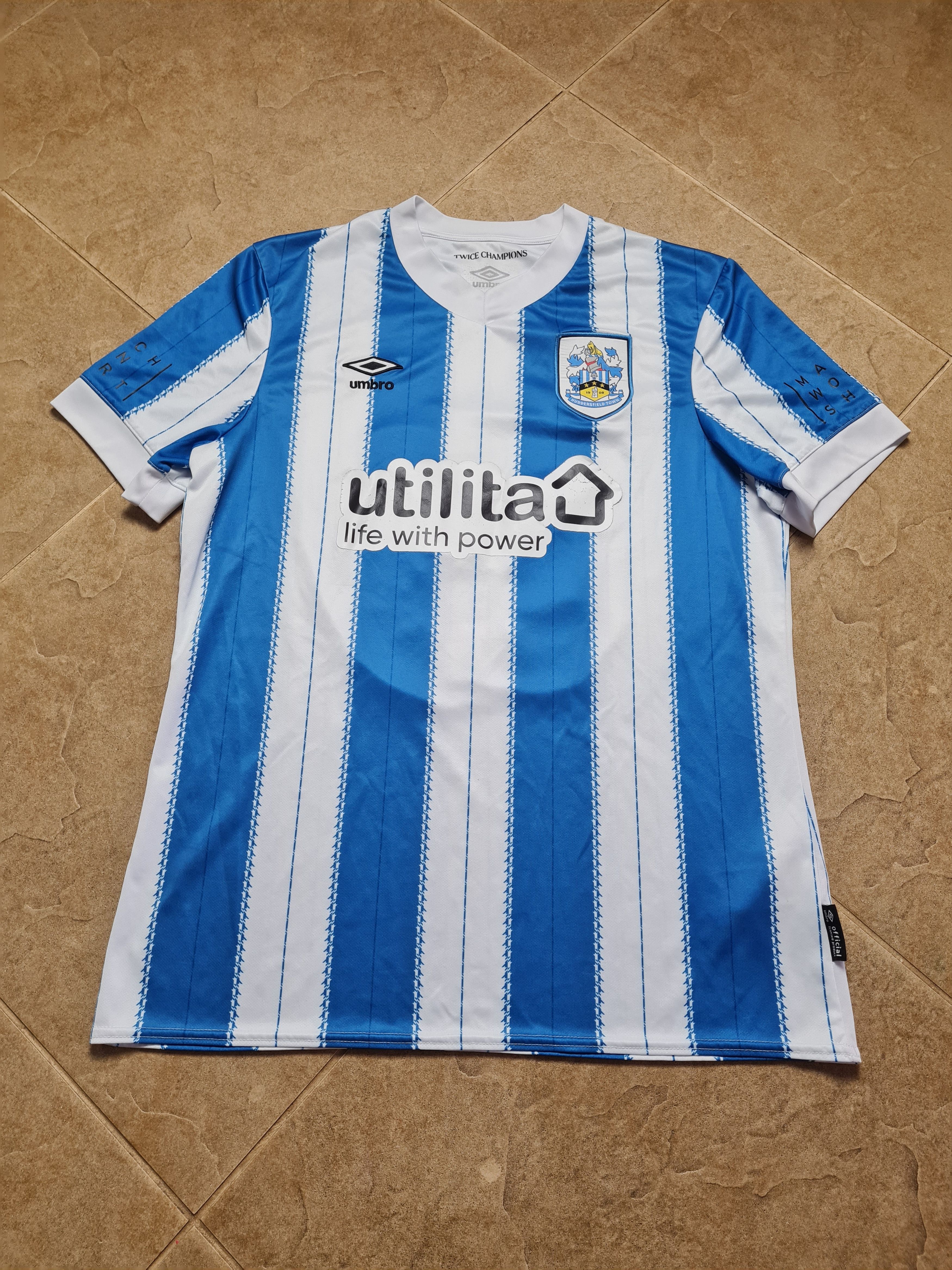 Umbro Huddersfield Town Home Shirt 2024/25 Umbro Mens Blue White Size US L / EU 52-54 / 3 - 5 Thumbnail