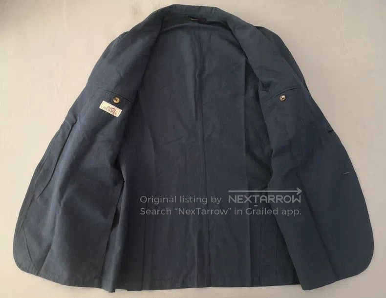 Hermes Hermes Casual Blazer Jacket, 62% Cotton + 38% Linen, Dark Size 52R - 5 Thumbnail