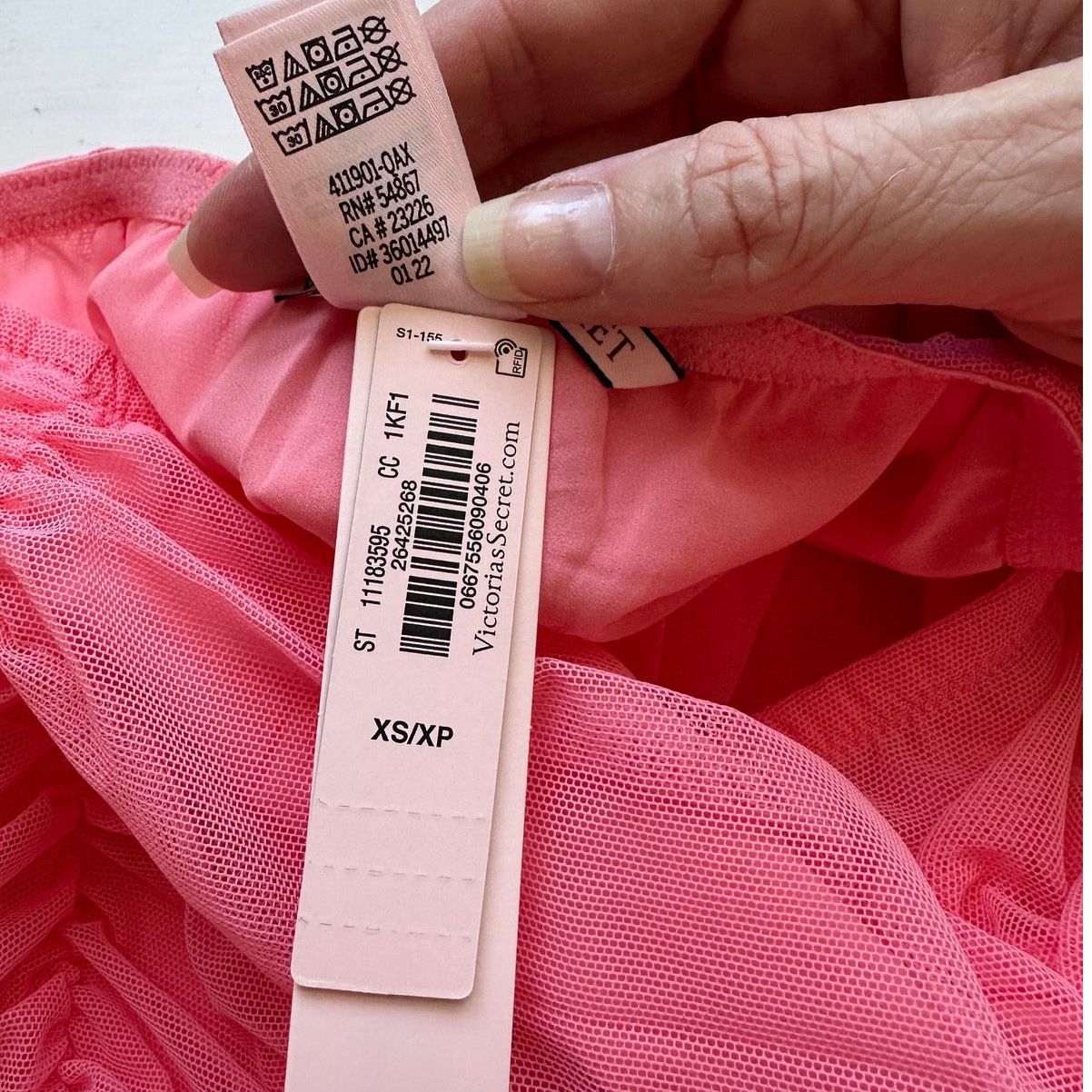 Victoria's Secret NWT Victorias Secret Pink Mesh Pleated Ruched Mini Skirt 6 Size 28" / US 6 / IT 42 - 6 Thumbnail