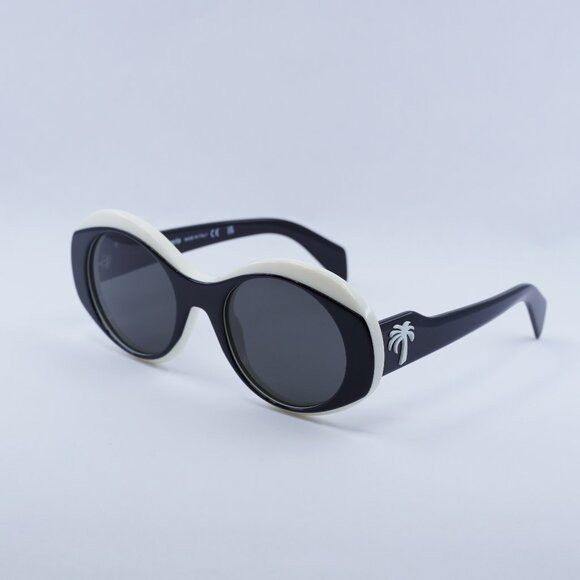Palm Angels Palm Angels PERI027S DOYLE 0107 Sunglasses Black Oval Size ONE SIZE - 1 Thumbnail