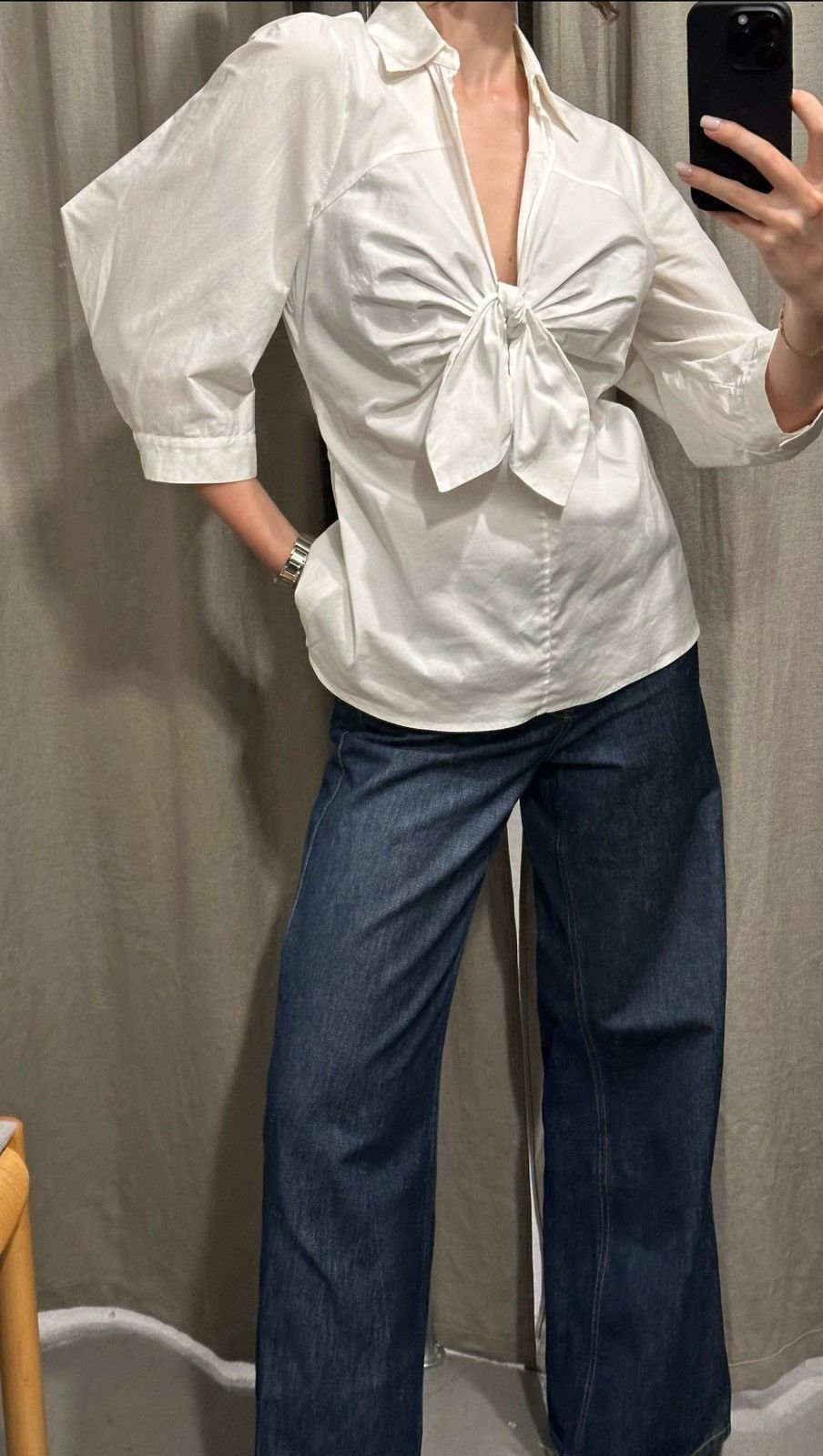 Prada Rare 2009 Prada White Tied Blouse Size M / US 6-8 / IT 42-44 - 10 Thumbnail