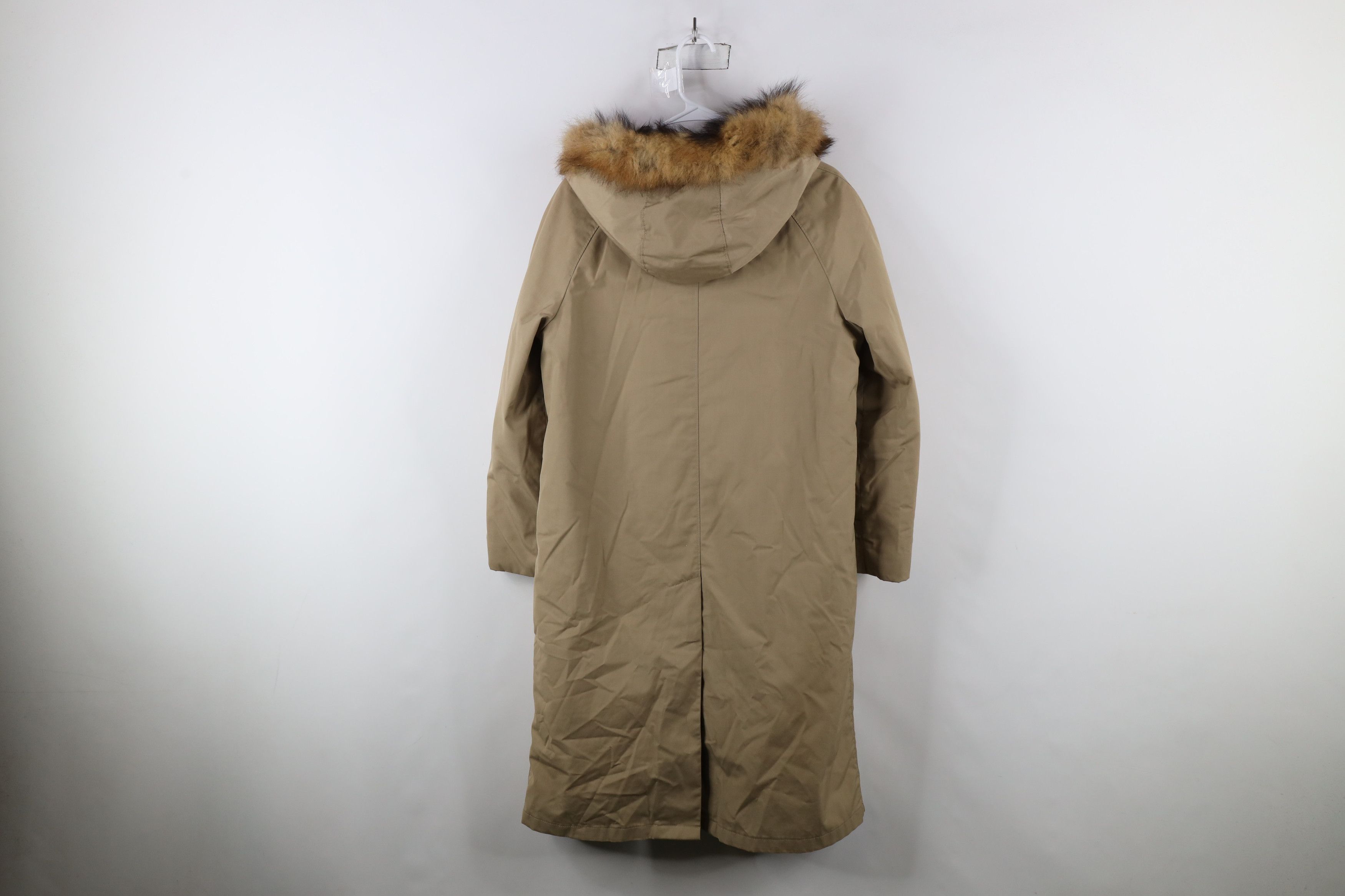Vintage Vintage 70s Streetwear Fur Trim Hooded Trench Coat USA Size L / US 10 / IT 46 - 14 Thumbnail