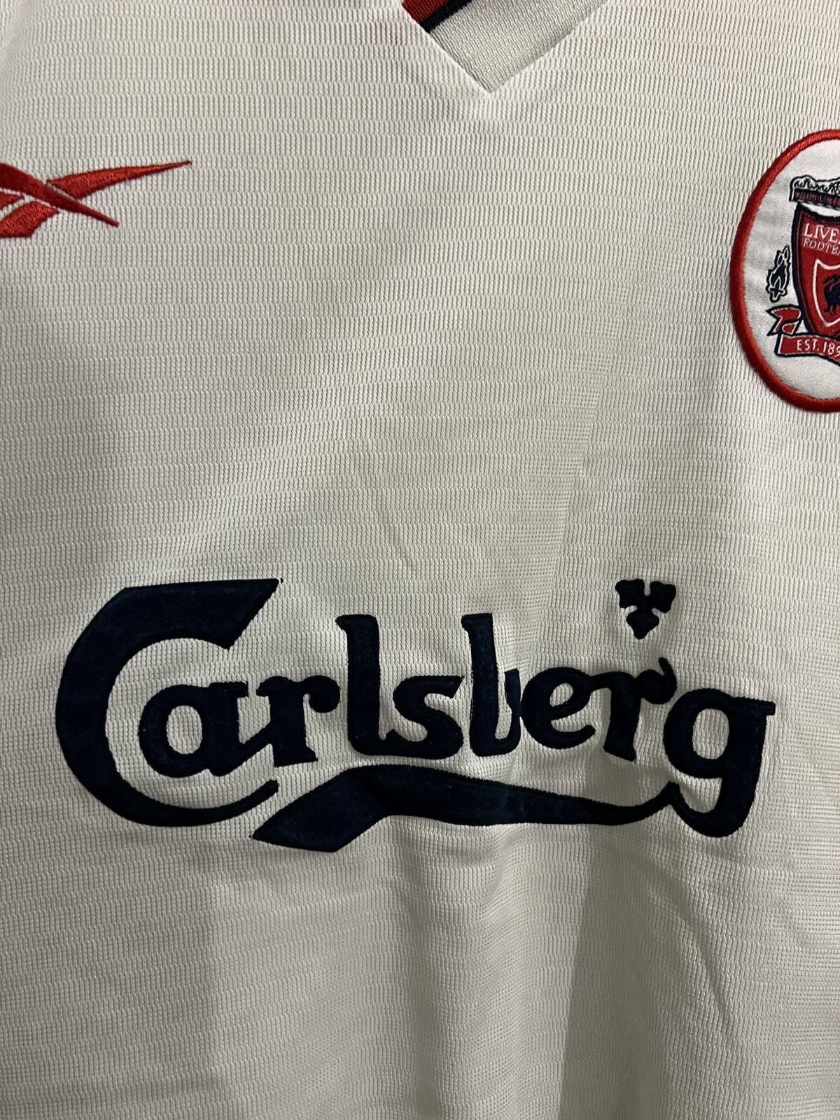 Reebok 1998/99 LIVERPOOL FC AWAY SOCCER JERSEY FOOTBALL SHIRT SZ S Size US S / EU 44-46 / 1 - 7 Thumbnail