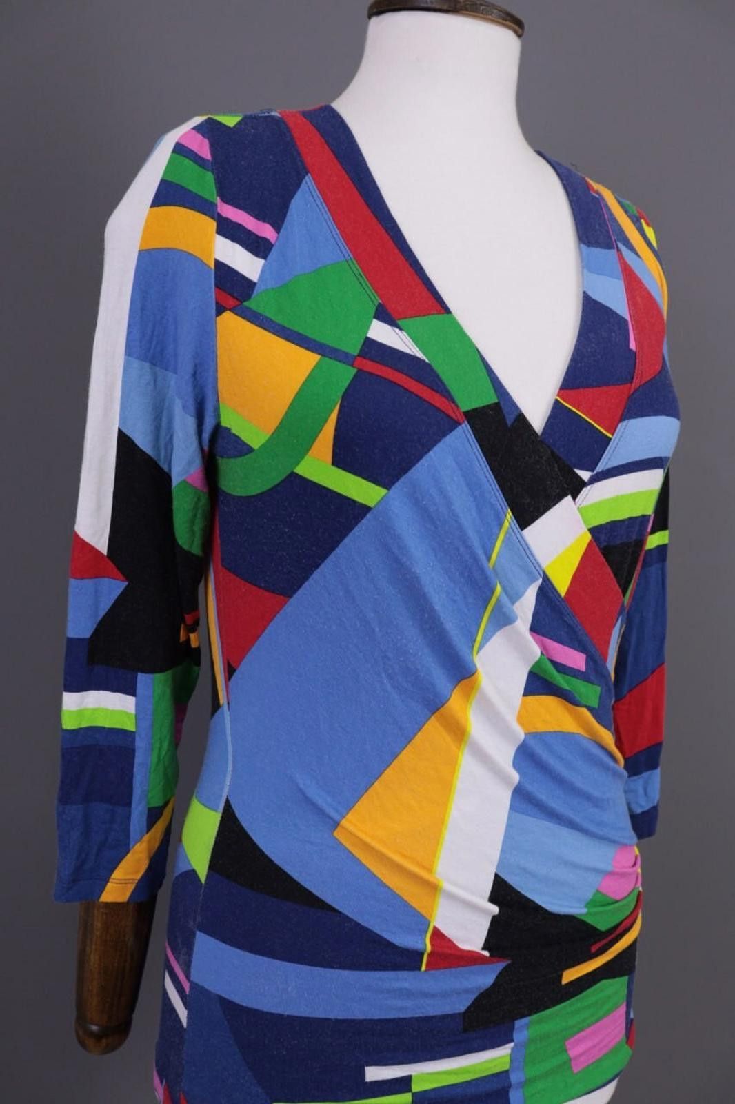 Lauren Ralph Lauren Lauren Ralph Lauren Multicolor Colorful V-Neck Shirt Size M Size M / US 6-8 / IT 42-44 - 5 Thumbnail