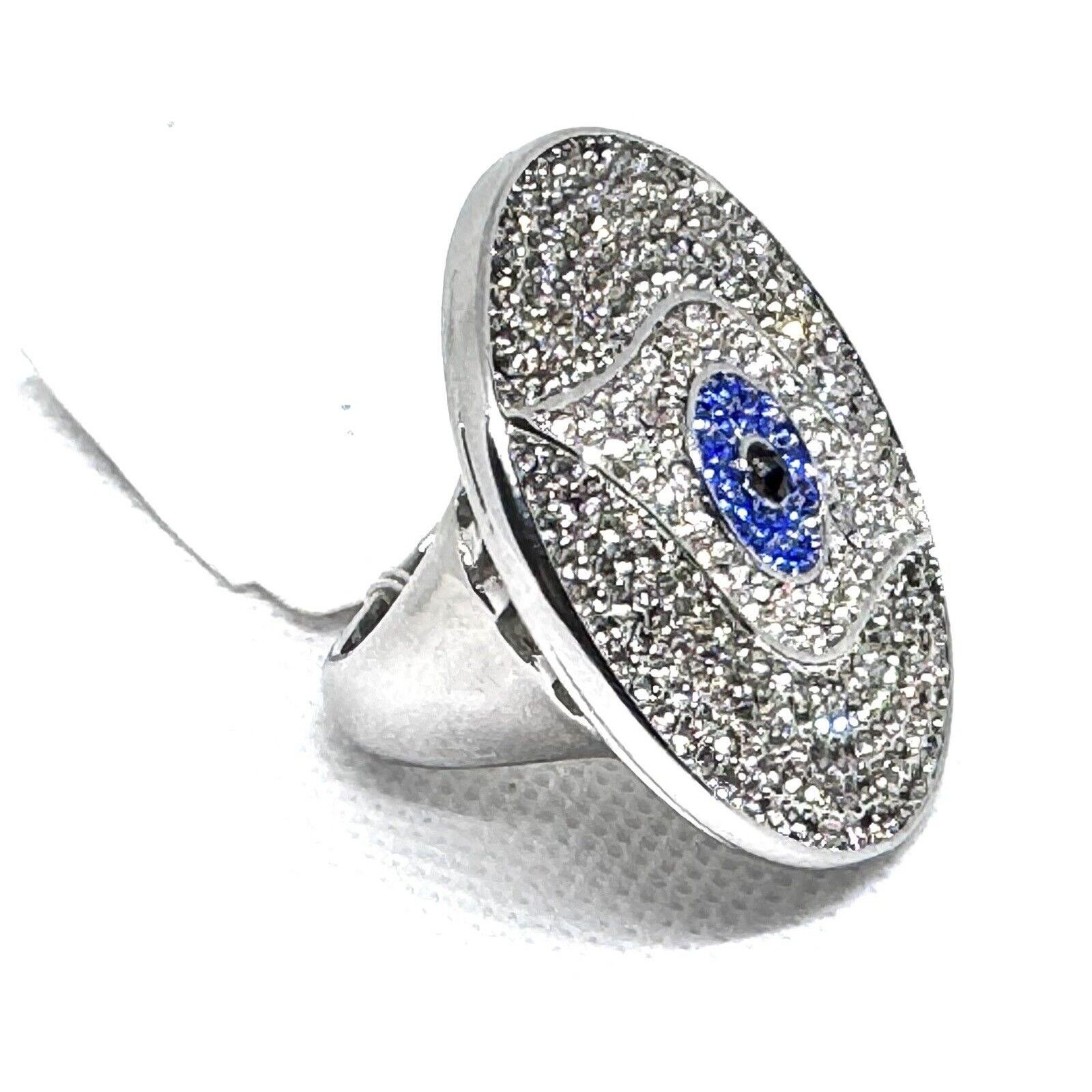 Other SPRING STREET LARGE EVIL EYE COCKTAIL RING ADJUSTABLE 6-8 Size ONE SIZE - 2 Thumbnail