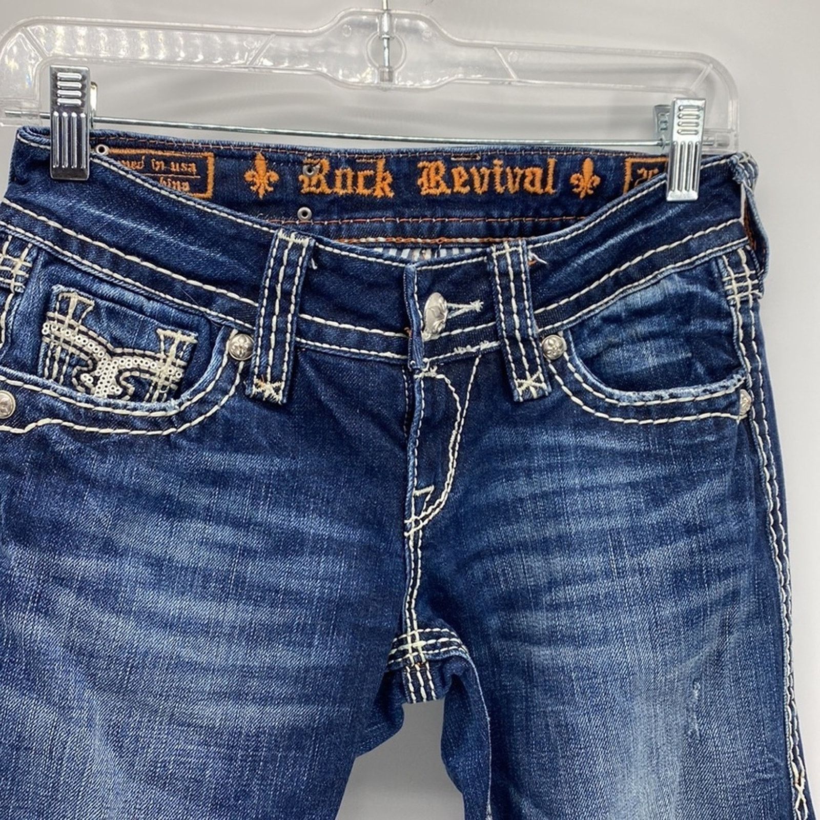 Rock Revival Rock Revival distressed Madison straight leg jeans size 26 Size 26" / US 2 / IT 38 - 3 Thumbnail
