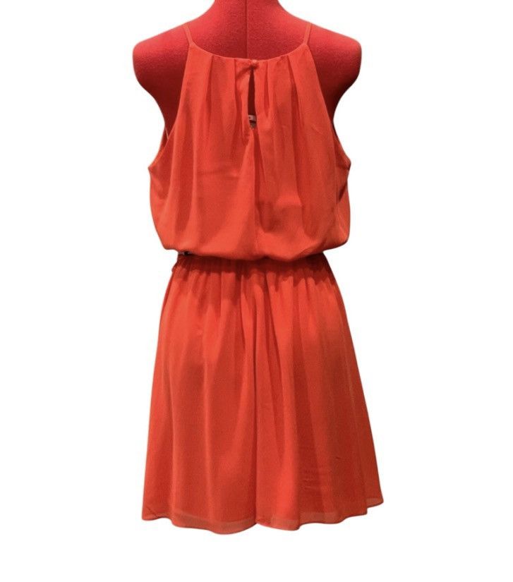 Other iZ Byer Tangerine Sheer Swing Dress Sz XL Pleated Halter Size XL / US 12-14 / IT 48-50 - 2 Thumbnail