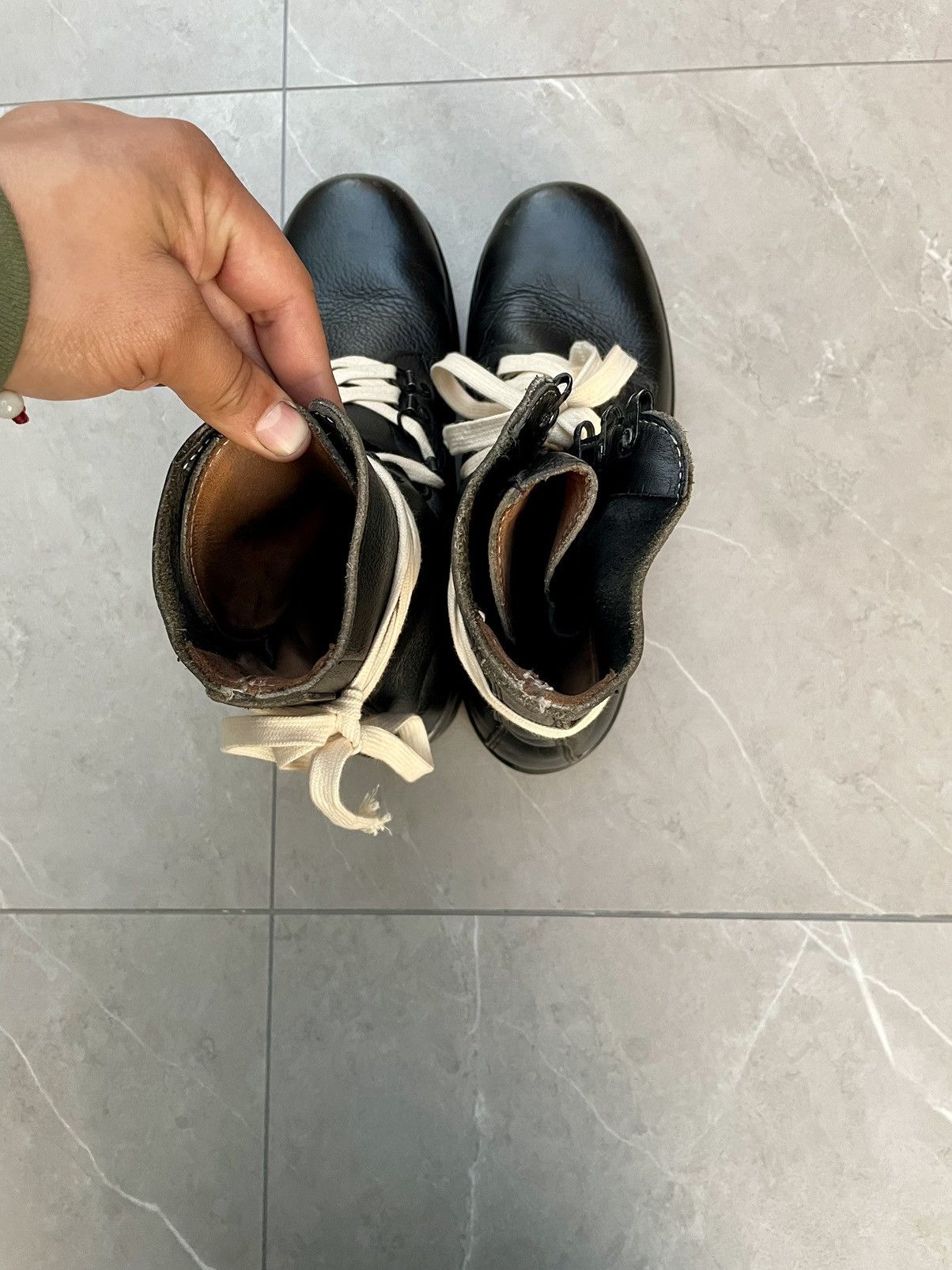 Vintage 1970s Vintage Military Black Leather Combat Boots Size US 8 / EU 41 - 13 Thumbnail