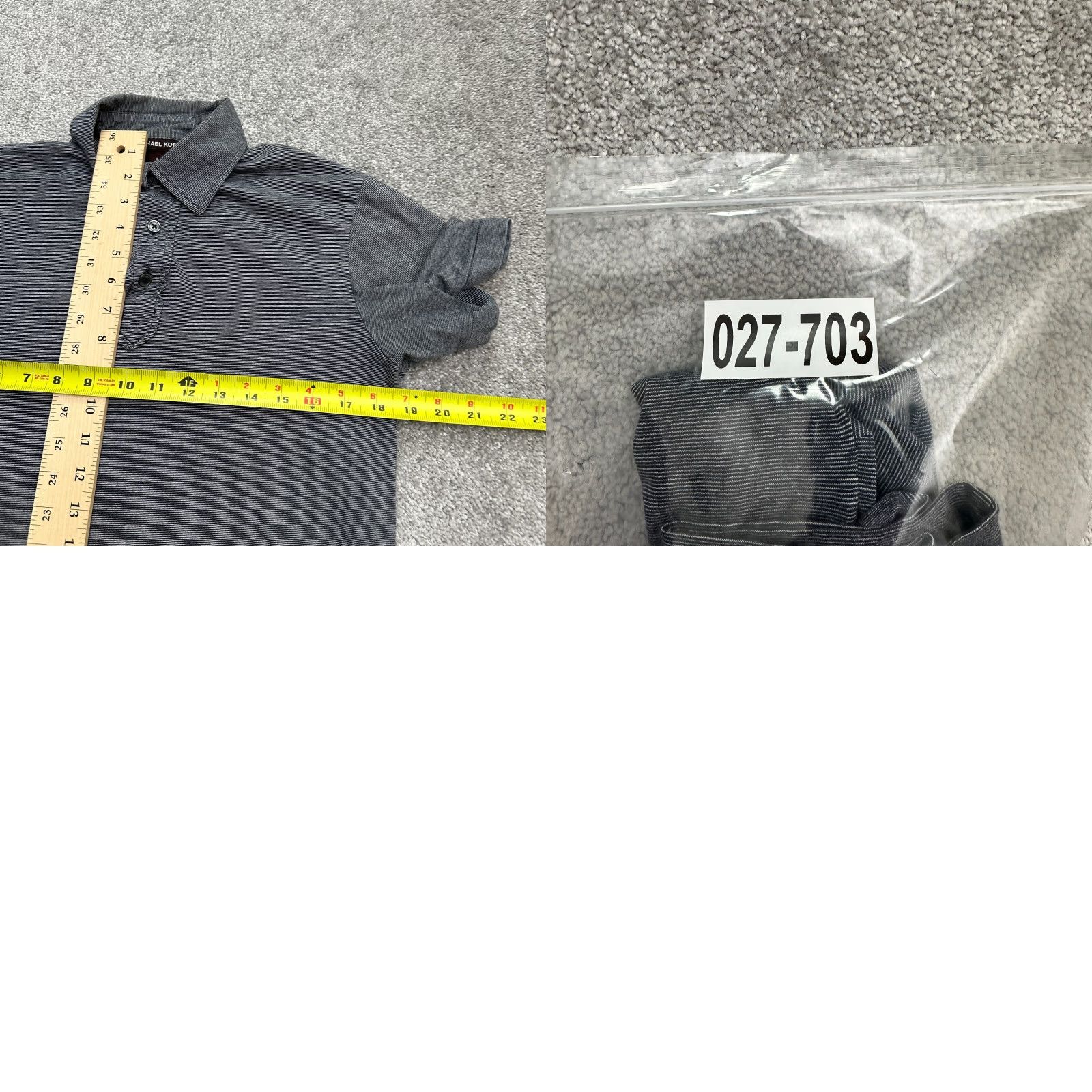 Michael Kors Michael Kors Shirt Mens Small Gray Short Sleeve Cotton Outdoor Casual Polo Size US S / EU 44-46 / 1 - 8 Thumbnail