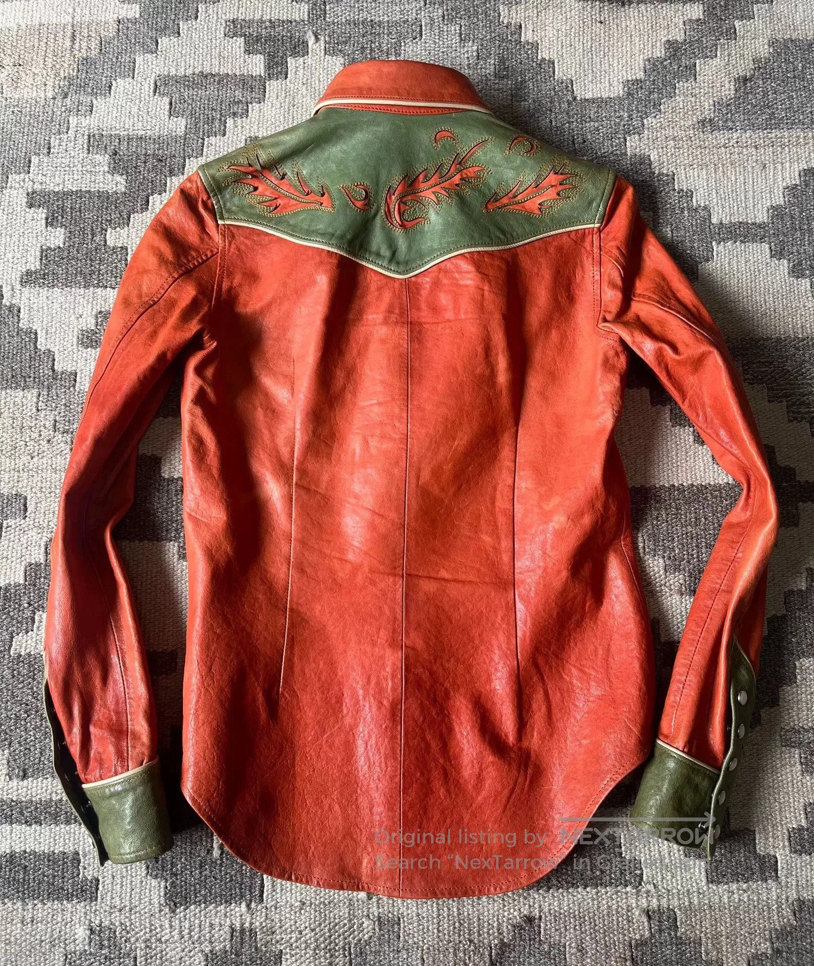 RRL Ralph Lauren Ralph Lauren RRL Western Leather Shirt. Size XL / US 12-14 / IT 48-50 - 6 Thumbnail