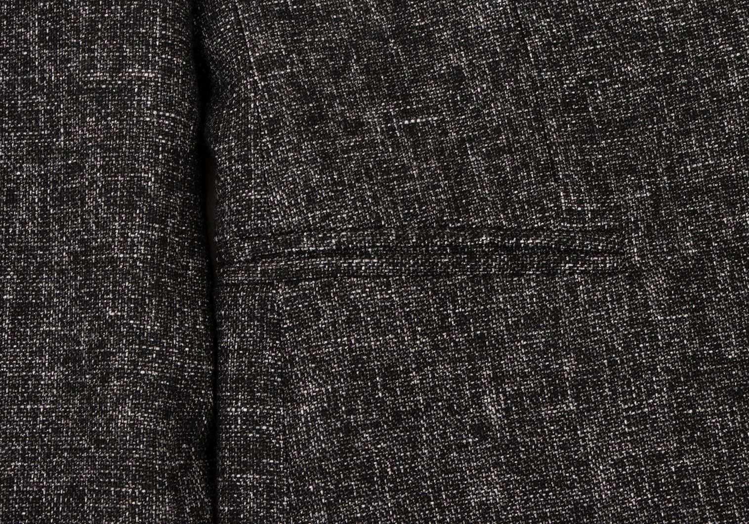 Emporio Armani Melange Wool One-Button Jacket in Black and White Size US S / EU 44-46 / 1 - 8 Thumbnail