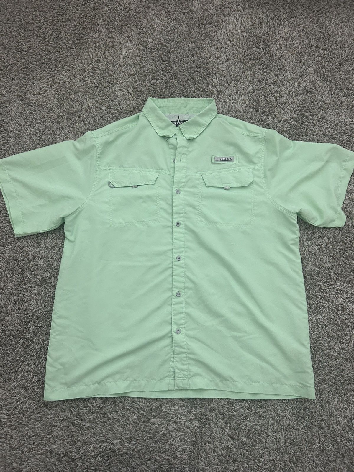 Other Habit Fishing Shirt Men's XL UPF 40+ Short Sleeve Button Up Size US XL / EU 56 / 4 - 1 Thumbnail