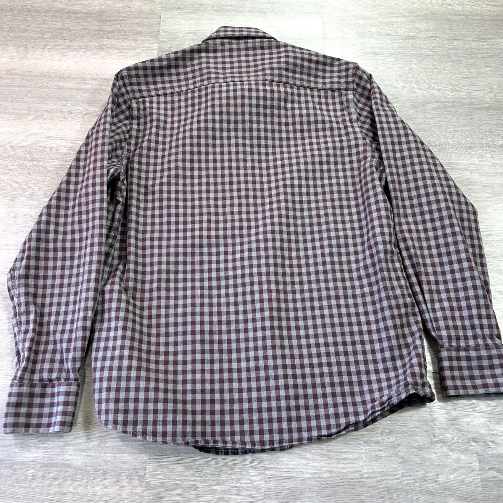Vintage Peter Manning Shirt Mens Medium Red Gray Check Long Sleeve Button Up Stretch Size US M / EU 48-50 / 2 - 2 Thumbnail