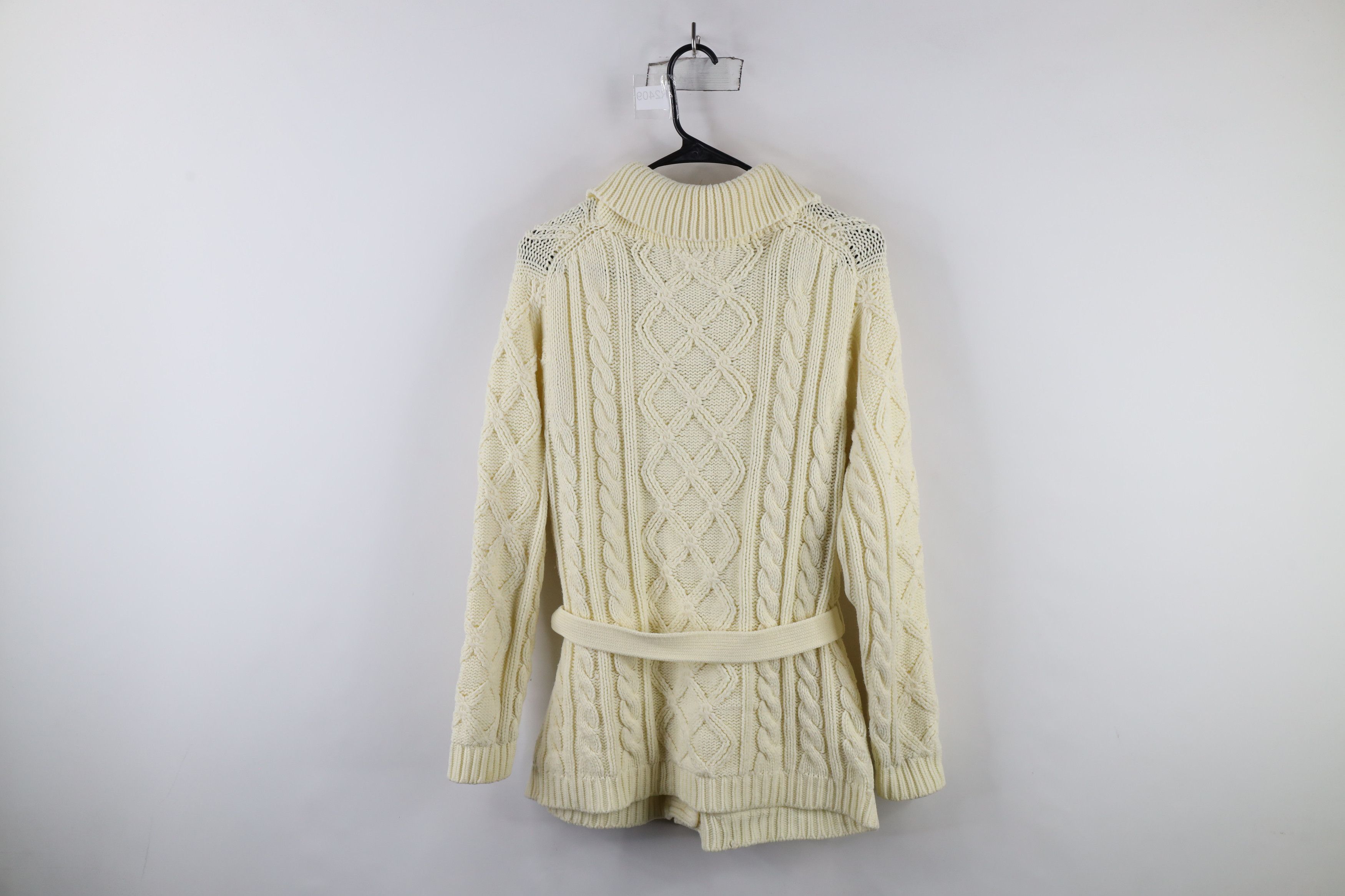 Vintage Vintage 60s 70s Streetwear Fisherman Knit Cardigan Sweater Size M / US 6-8 / IT 42-44 - 10 Thumbnail
