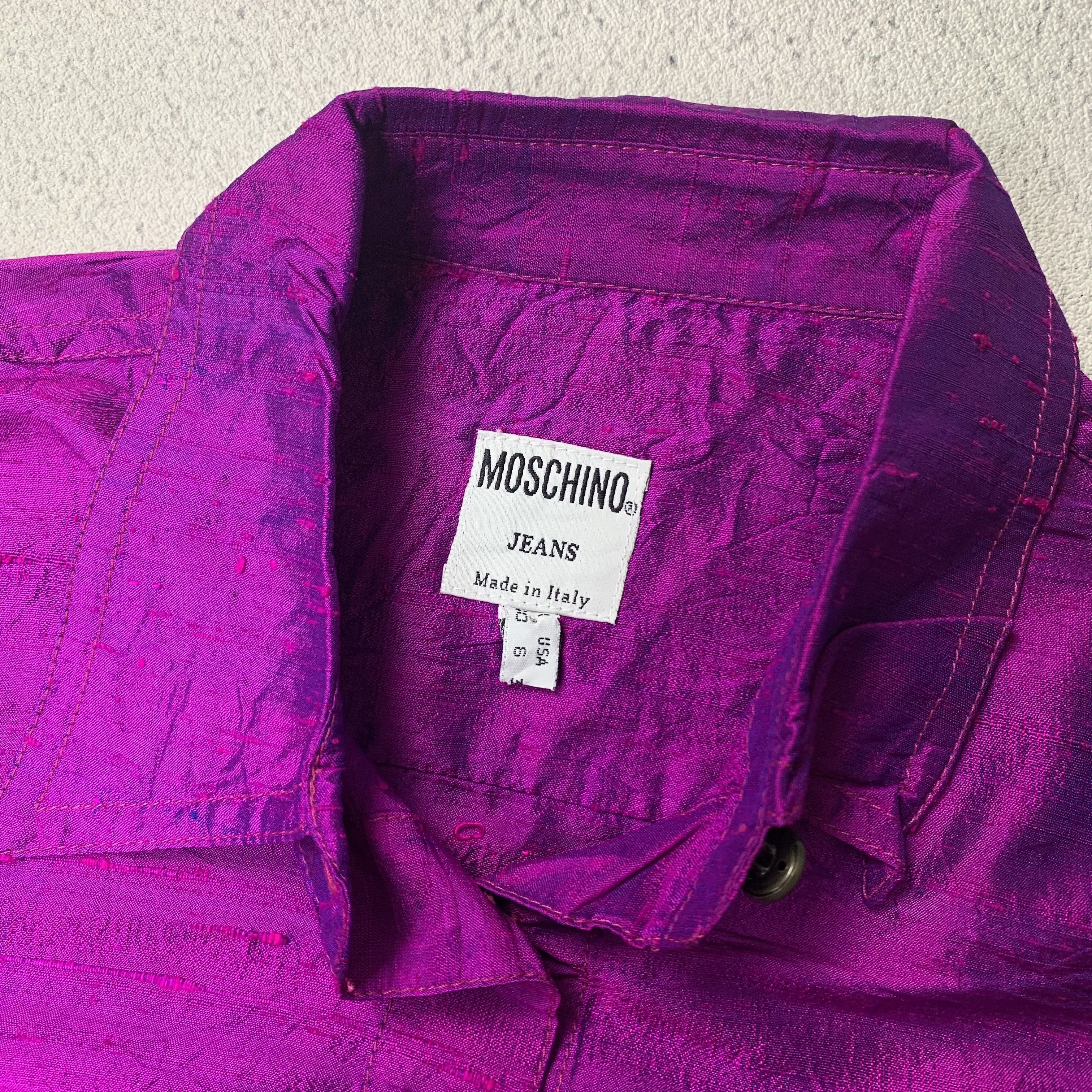 Moschino Vintage Moschino Silk Shirt Size S / US 4 / IT 40 - 4 Thumbnail