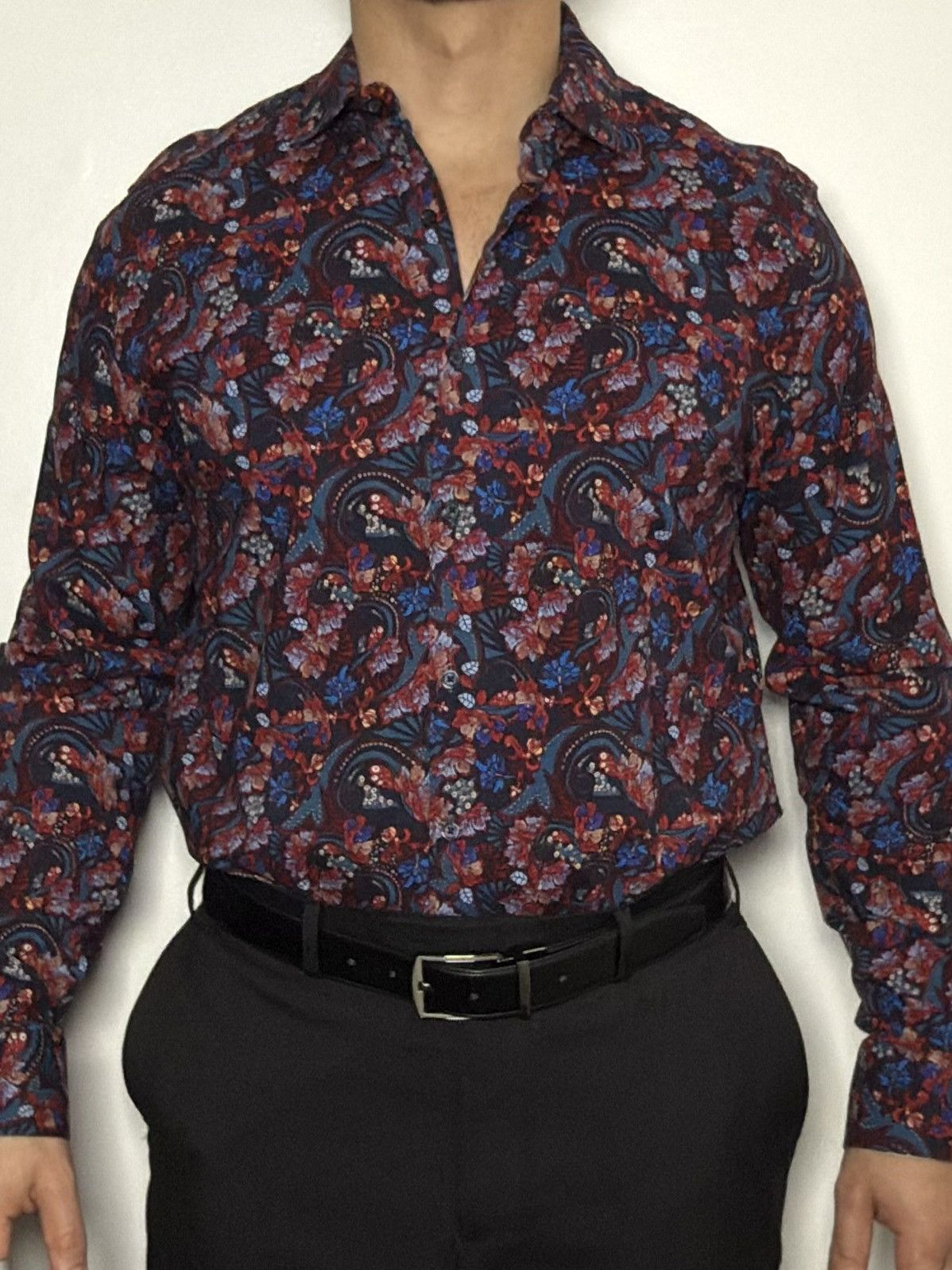 Denim & Flower Denim & Flower Ricky Singh Men’s Paisley Floral Button-Down Size US M / EU 48-50 / 2 - 3 Thumbnail