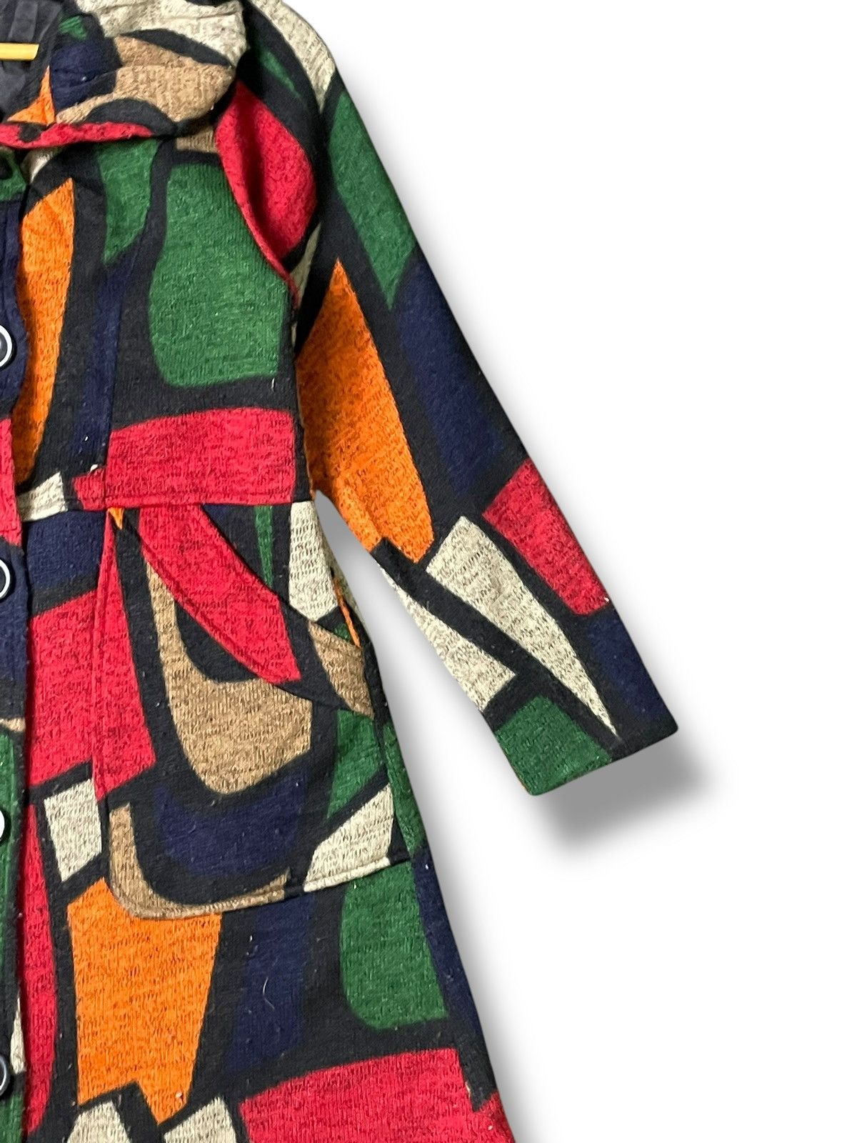 Designer × Japanese Brand × Vintage Jollie Femme Abstract Wool Long Coat (50) Size US XS / EU 42 / 0 - 5 Thumbnail