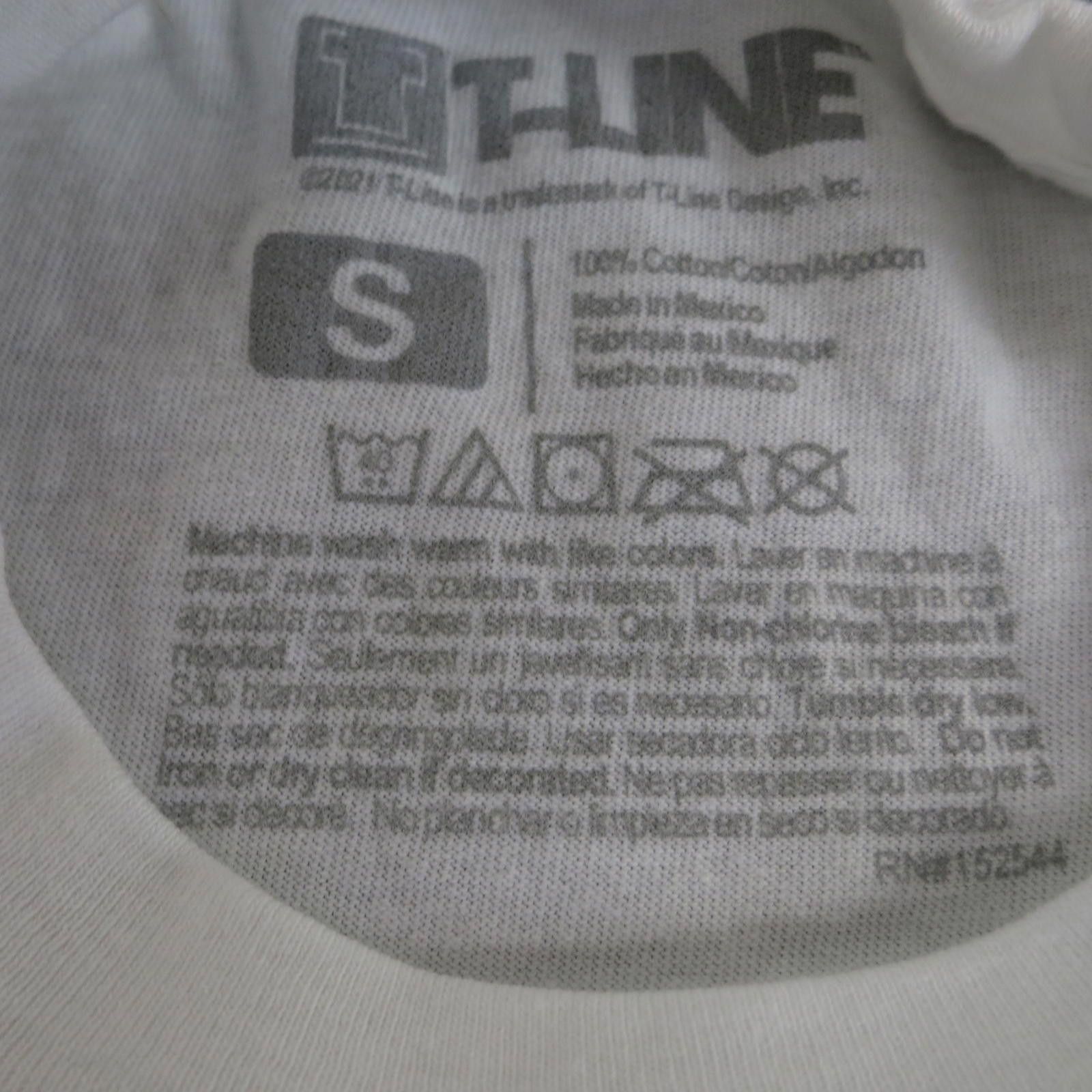 Other White T-Shirt with Green Four-Leaf Clover Print Men's Small Size US S / EU 44-46 / 1 - 3 Thumbnail