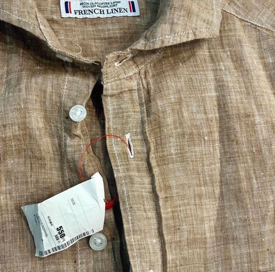 URBAN RESEARCH DOORS Vintage pure french linen button up shirt Size US XL / EU 56 / 4 - 2 Thumbnail