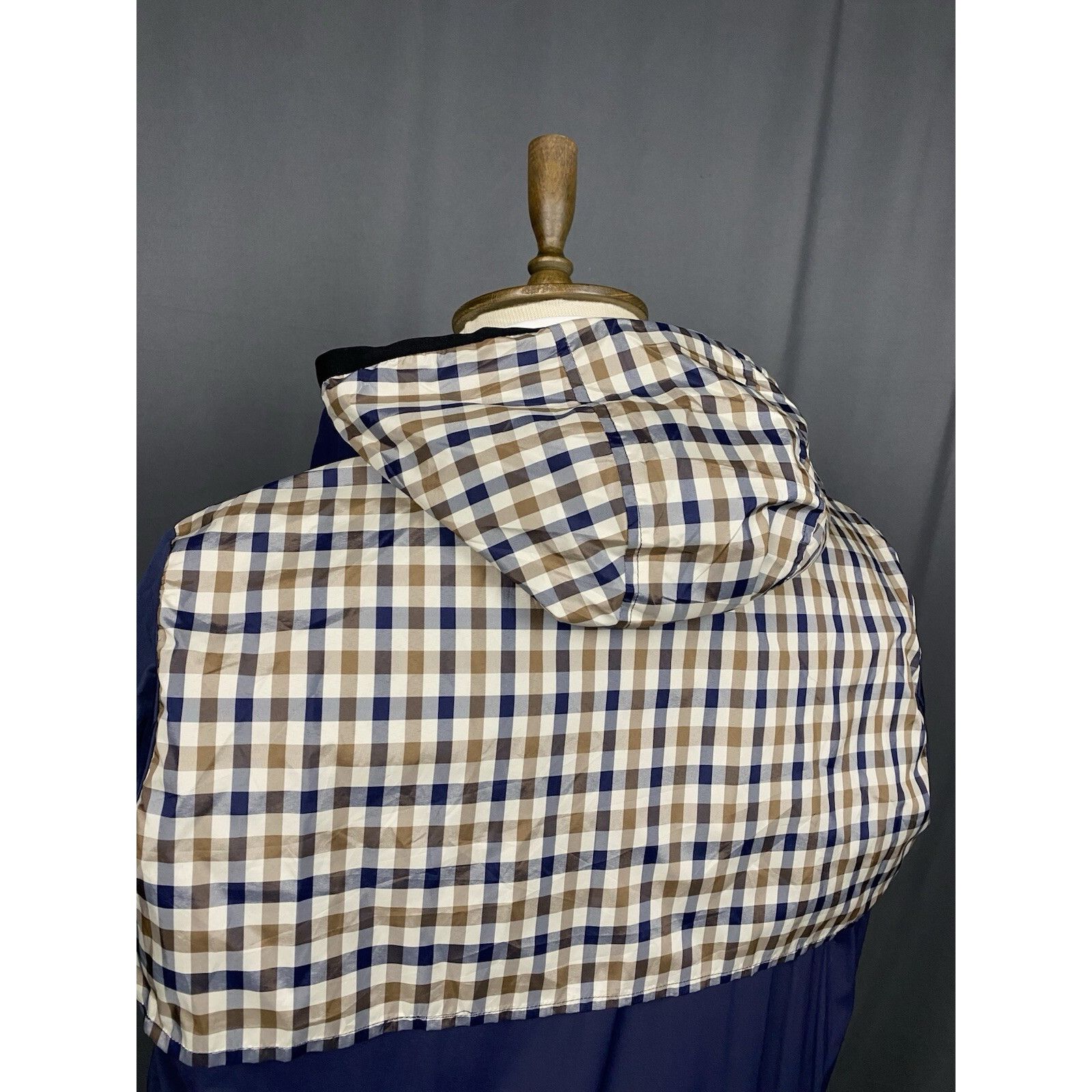 Aquascutum Aquascutum Check Men's Blue Windbreaker Jacket Size L Size US L / EU 52-54 / 3 - 10 Thumbnail
