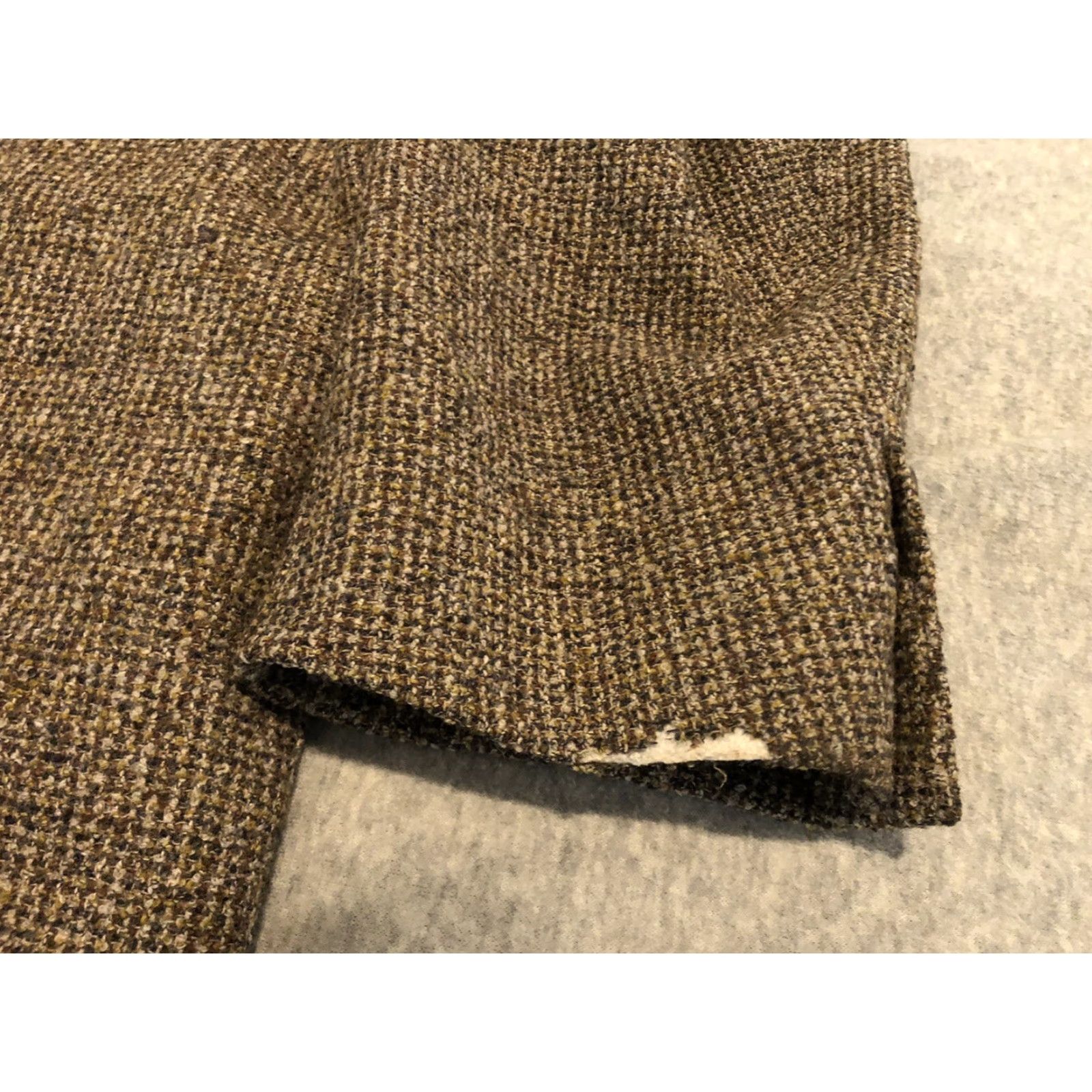 CO VINTAGE Carrol & Co Ferla Wool Silk Jacket Blazer Sport Coat 44 Brown Mens Blazer Size 44R - 7 Thumbnail