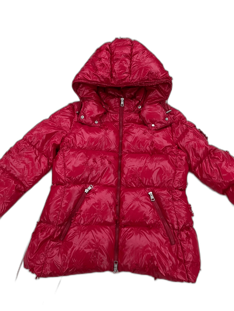 Moncler Moncler Red Puffer Jacket with Flowers Size XL / US 12-14 / IT 48-50 - 1 Thumbnail