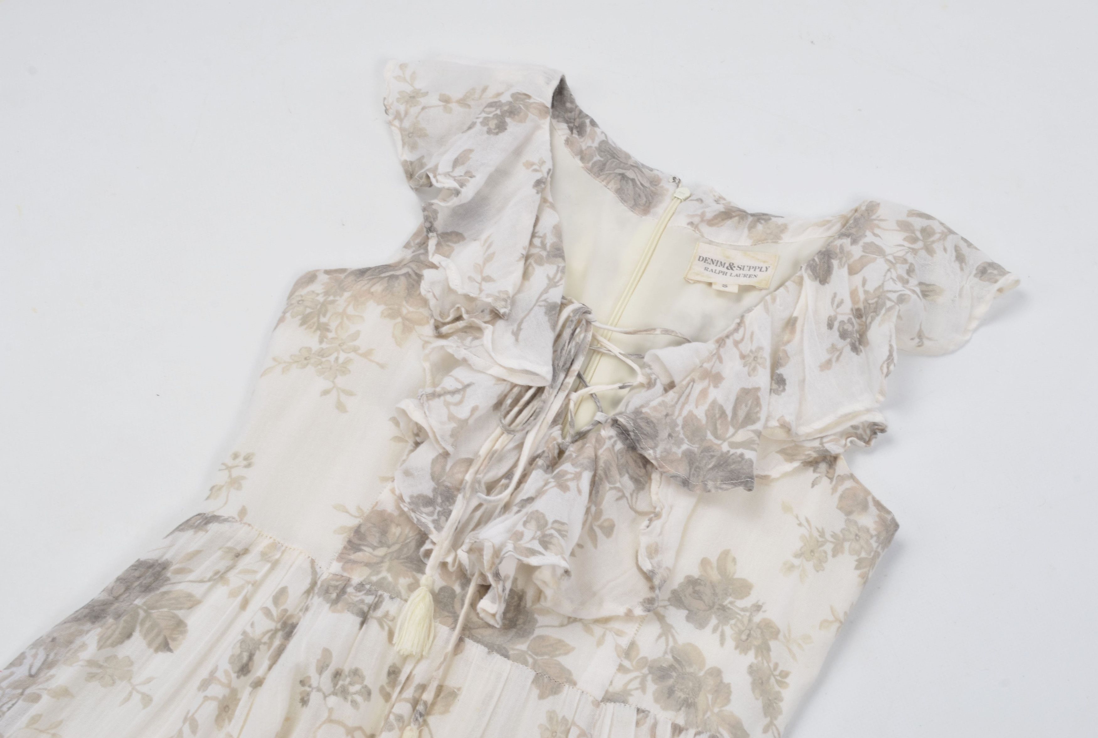 Denim & Supply Ralph Lauren × Designer × Polo Ralph Lauren Denim & Supply Ralph Lauren Cottagecore Floral Flared Dress Size S / US 4 / IT 40 - 4 Thumbnail