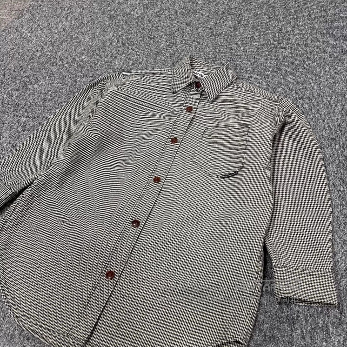 Alexander Wang Checkered Long Sleeve Button. Size US XS / EU 42 / 0 - 4 Thumbnail