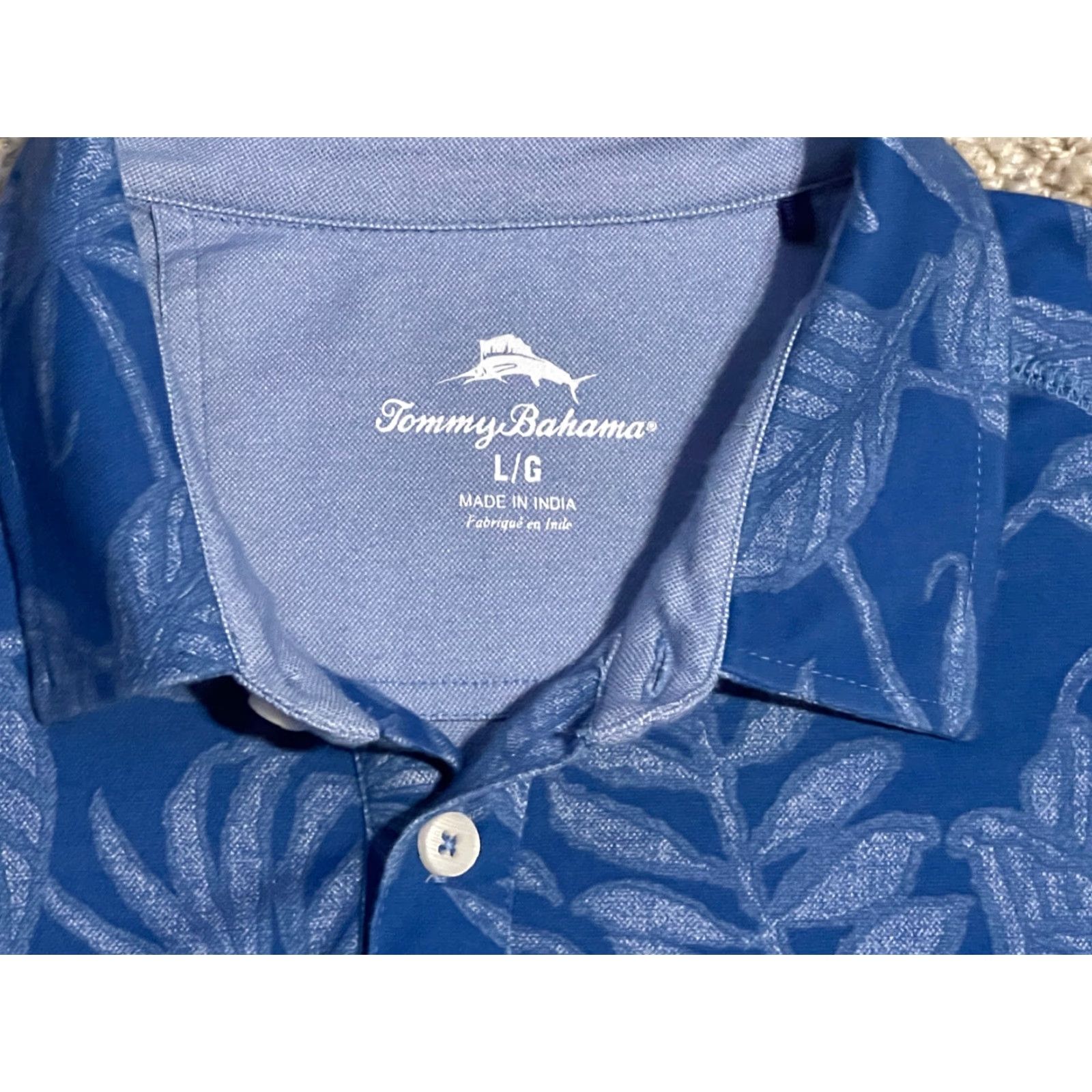 Tommy Bahama Tommy Bahama Camp Shirt Buccaneer Blue L Mens Polo Shirt Size Large Size US L / EU 52-54 / 3 - 3 Thumbnail