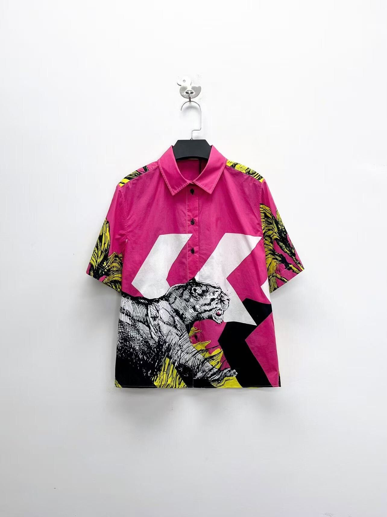 Dior pink tiger logo short sleeve shirt Size M / US 6-8 / IT 42-44 - 1 Thumbnail