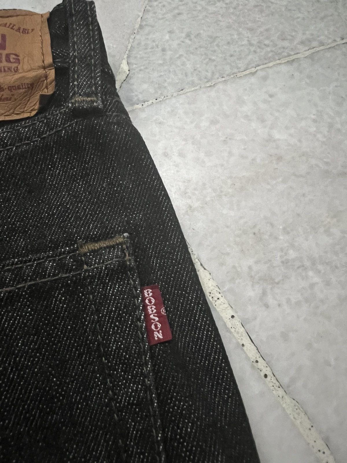 If Six Was Nine × Japanese Brand 💥BAGGY💥VINTAGE 90’S BOBSON CHESSKING SUPER BLACK JEANS Size US 33 - 13 Thumbnail