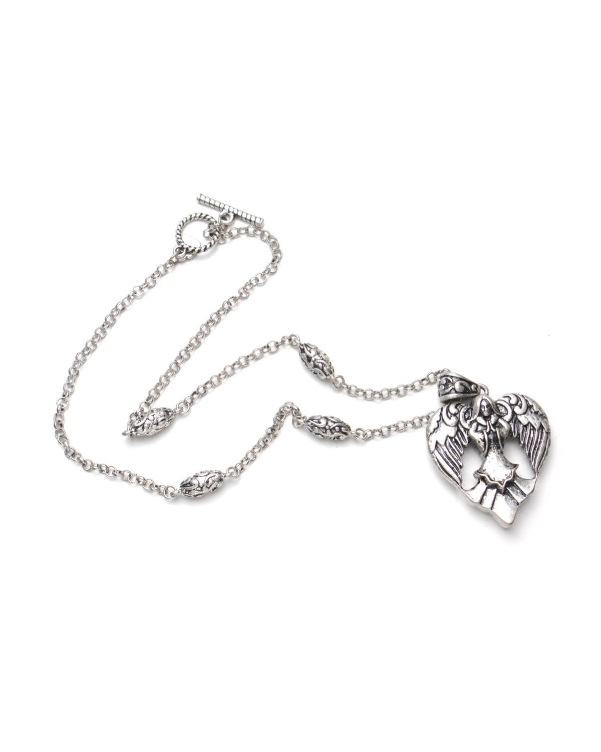 Vintage 2000S JIM SHORE ANGEL HEART PENDANT NECKLACE Size ONE SIZE - 4 Thumbnail