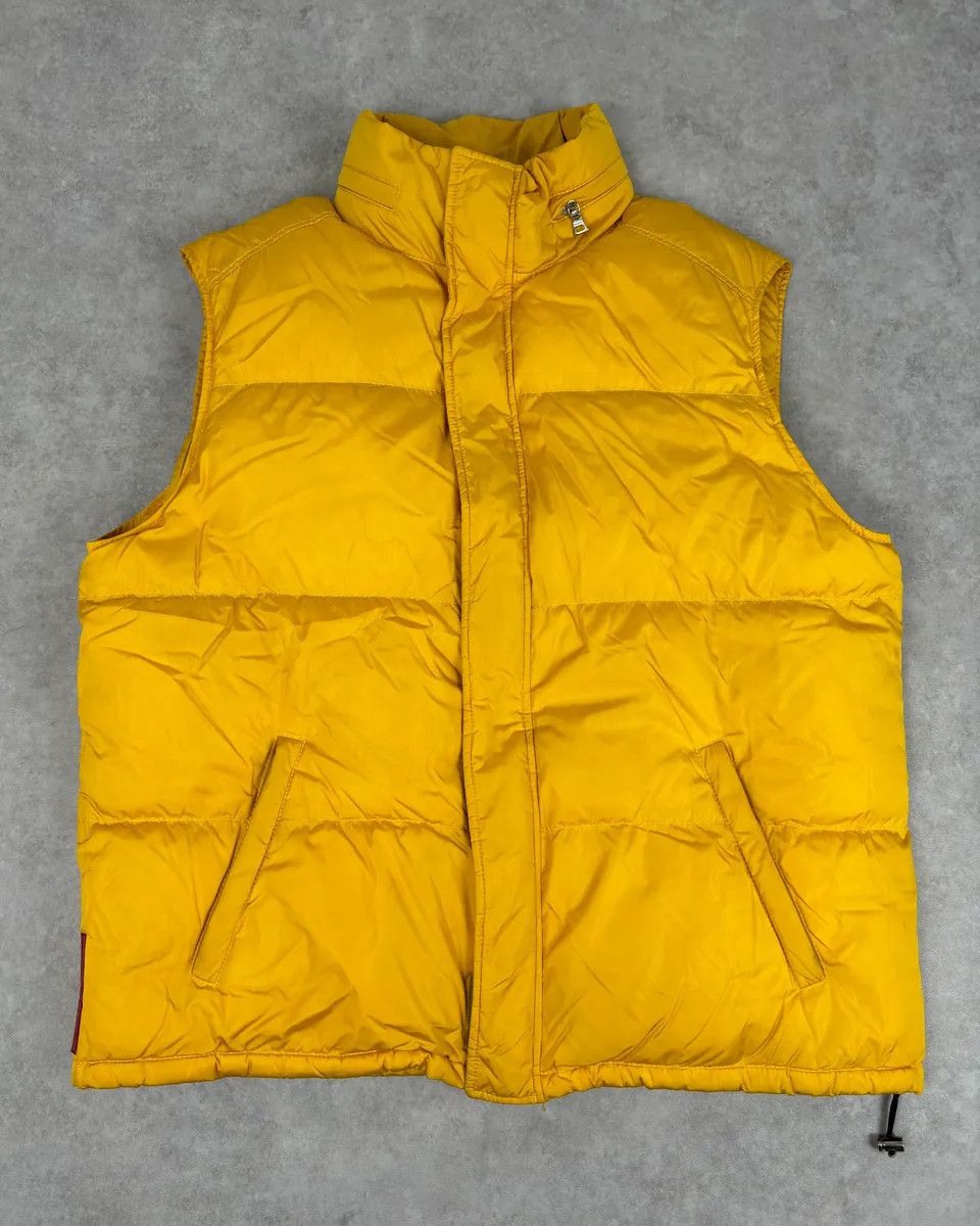 Prada 2000s Prada Yellow Down Quilted Puffer Vest Size US L / EU 52-54 / 3 - 1 Thumbnail